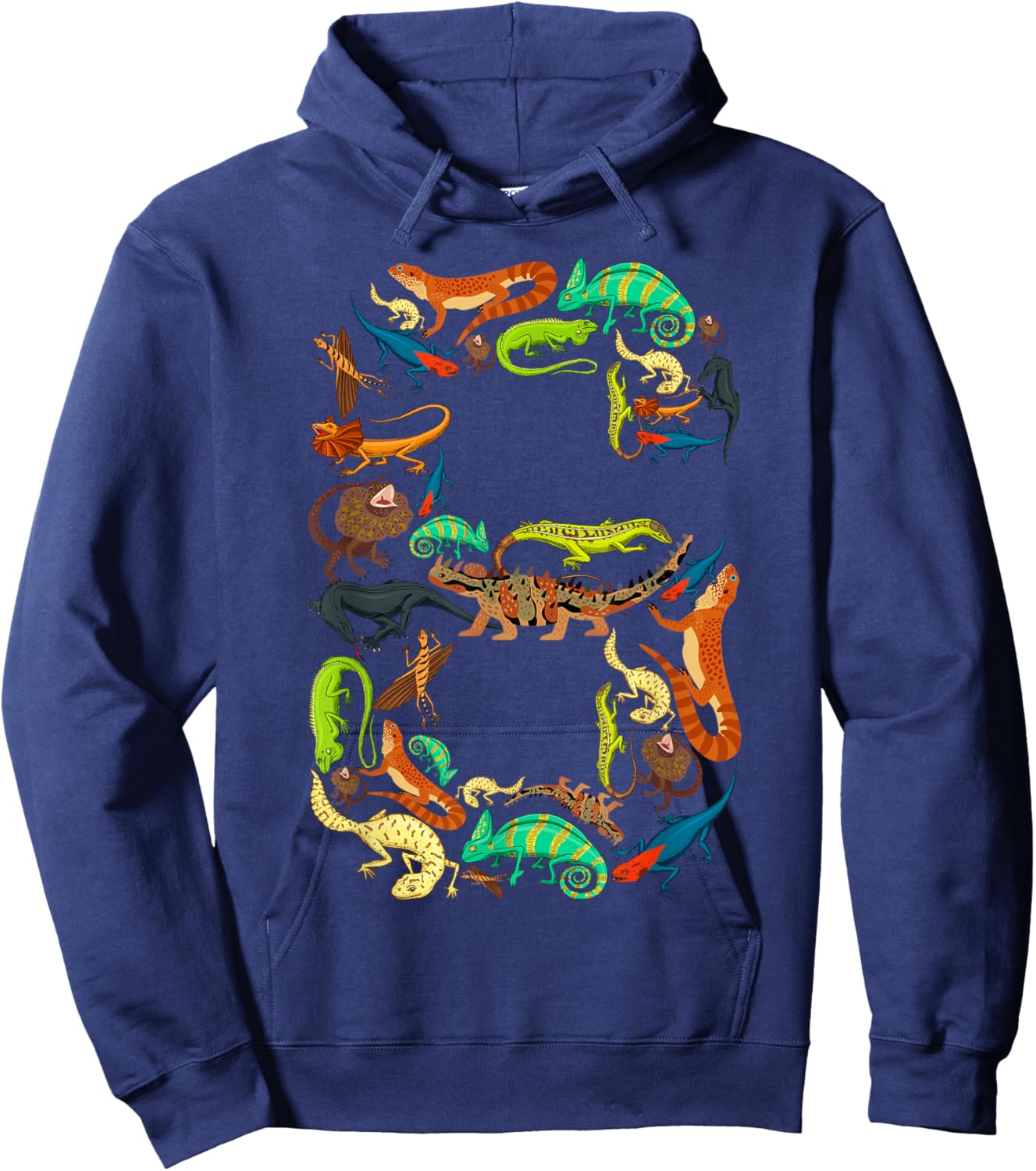 Kids 6th Birthday Reptiles Lizards Theme 6 Year Old Boys Hoodie - Hoodie | Navy