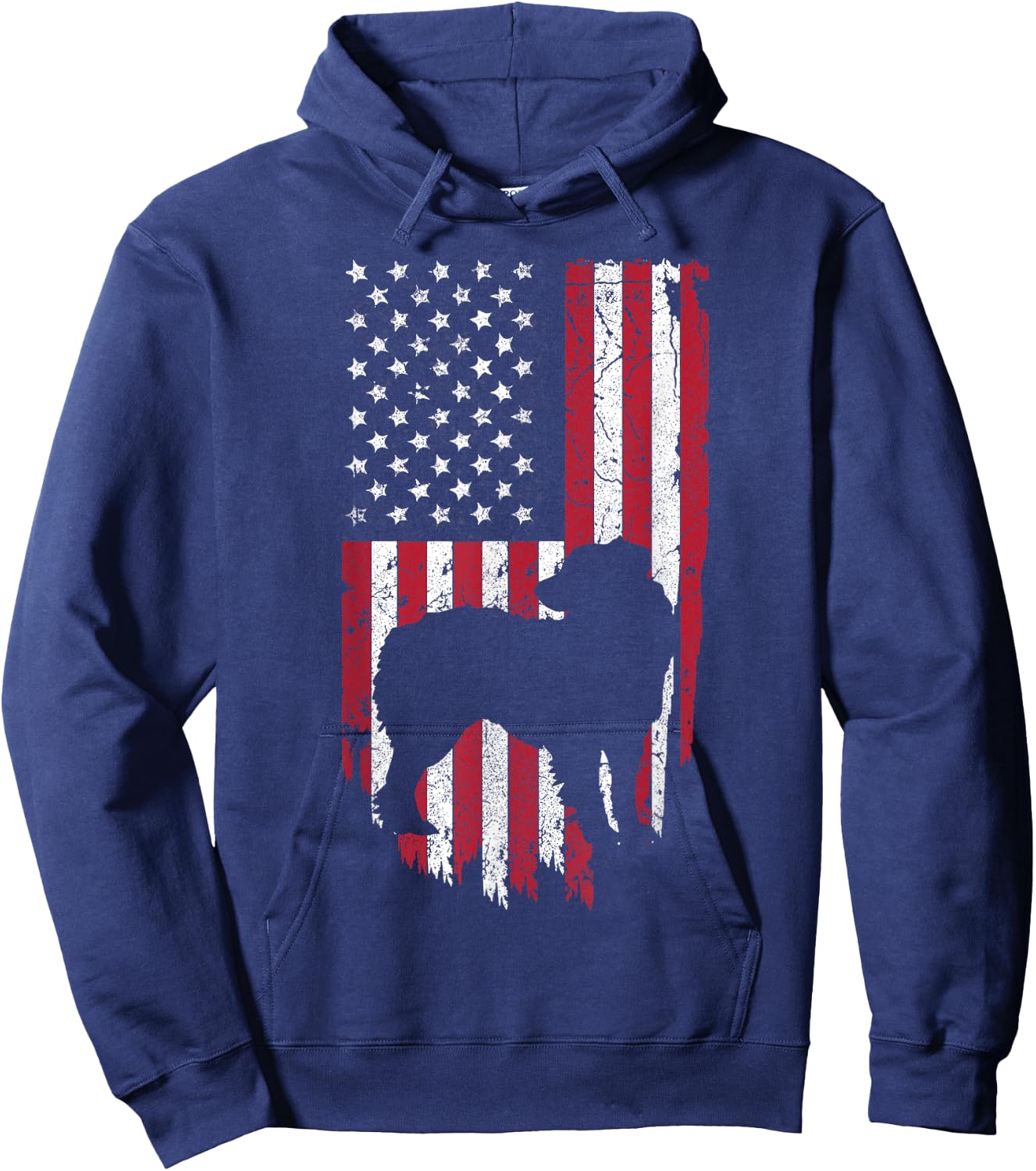 Australian Shepherd Dog Mom Dad Shirts, 4th Of July USA Flag Women Kids Men Hoodie - Hoodie | Navy
