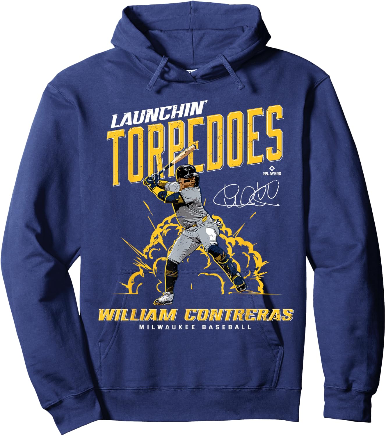 Launchin' Torpedoes William Contreras Milwaukee Baseball Hoodie - Hoodie | Navy