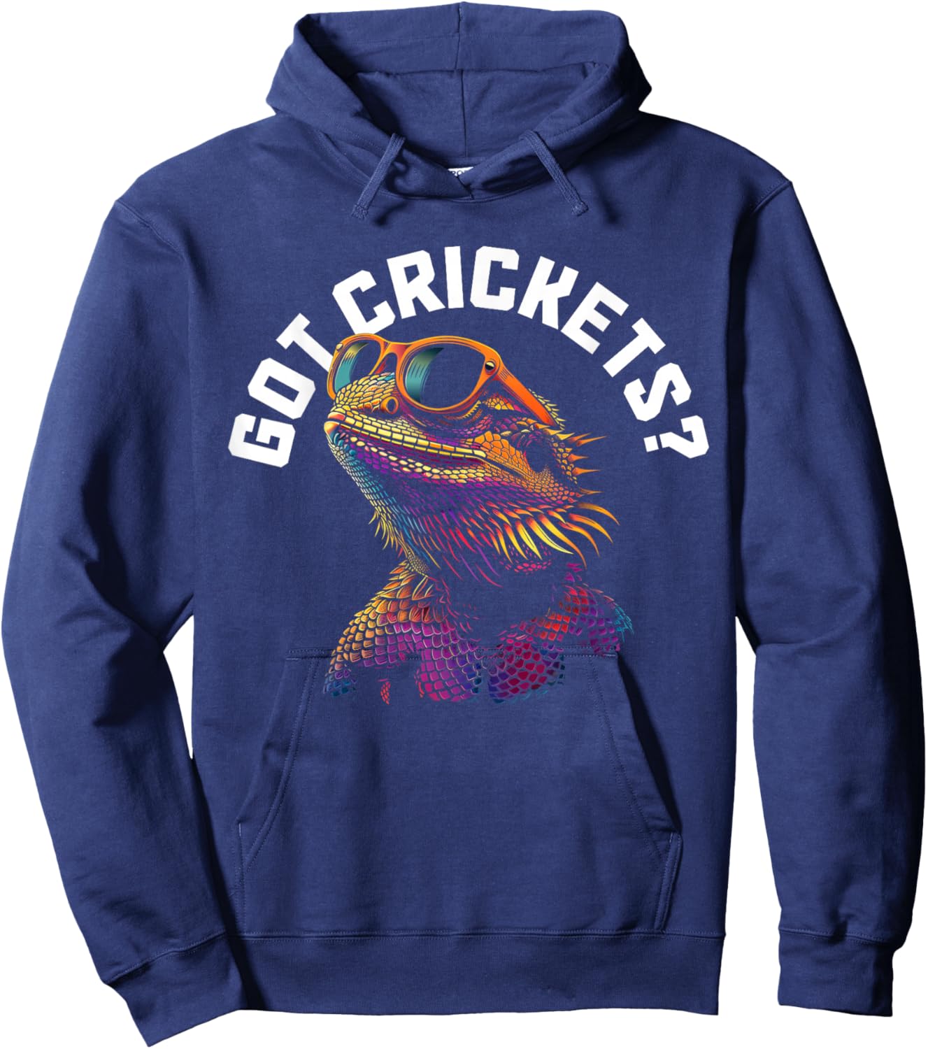 Bearded Dragon Got Crickets? Funny Reptile Hoodie - Hoodie | Navy