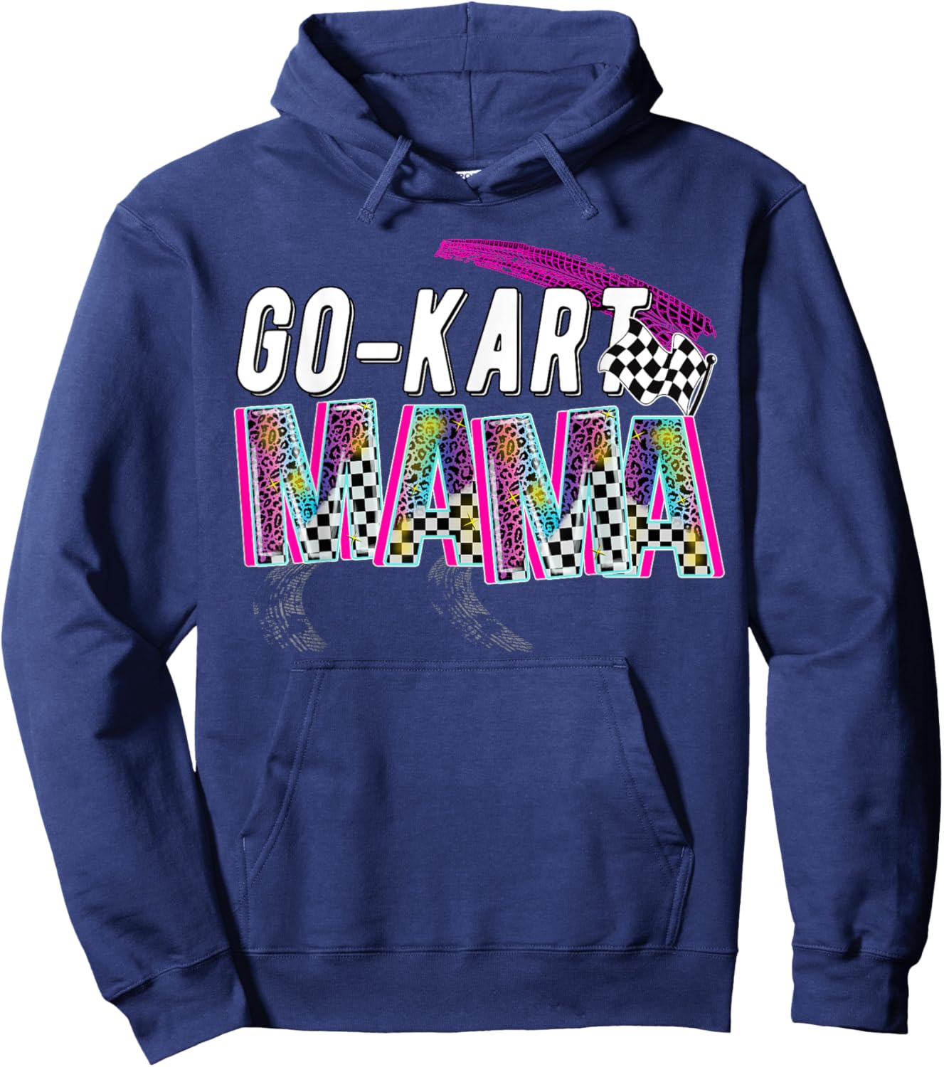 Go Kart Mama Go Kart Mom Go Kart Racer Mother Go Karting Mom Hoodie - Hoodie | Navy