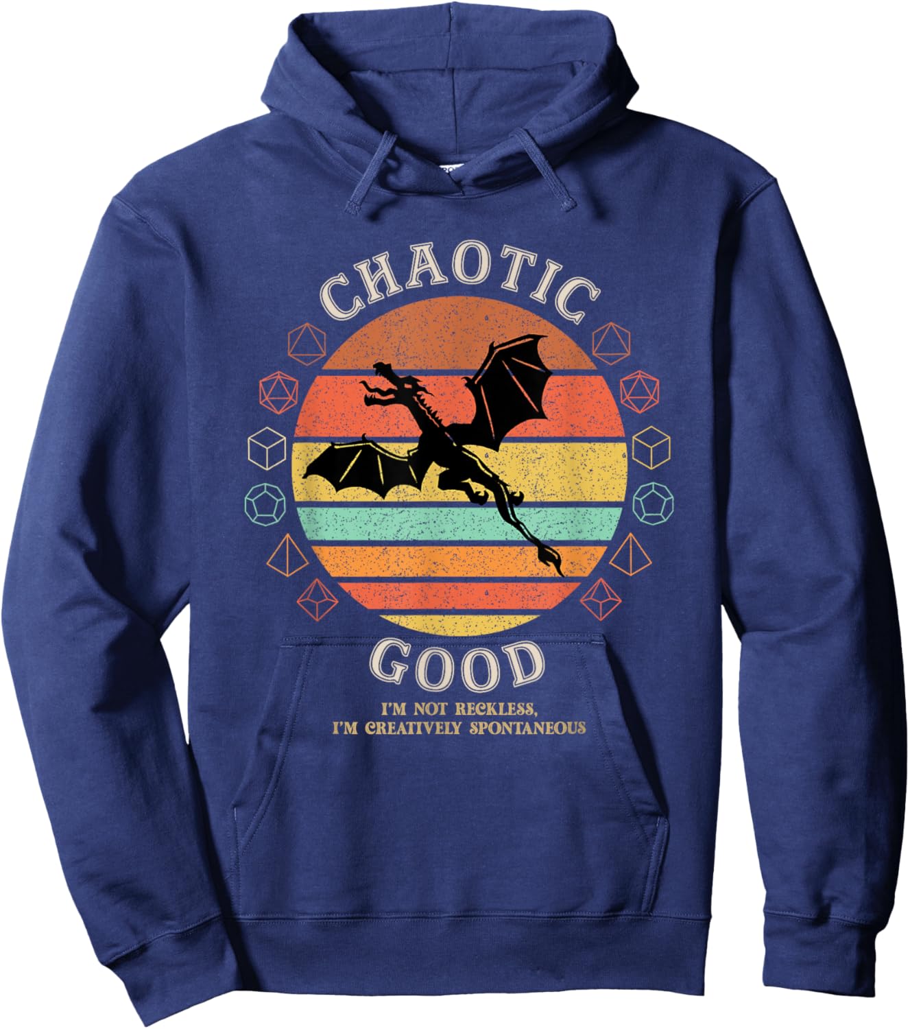 Funny Chaotic Good RPG Player Gamer Hoodie - Hoodie | Navy