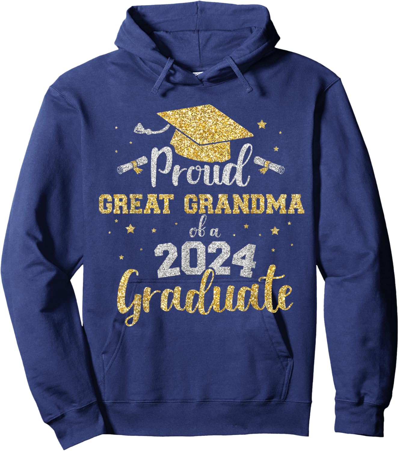 Proud great grandma class of 2024 graduate senior graduation Hoodie - Hoodie | Navy