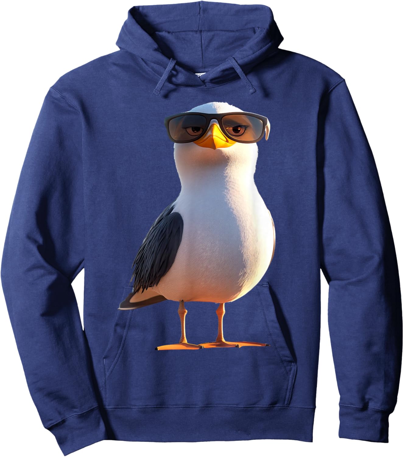 Seagull Beach North Sea Baltic Gull Silver Hoodie - Hoodie | Navy