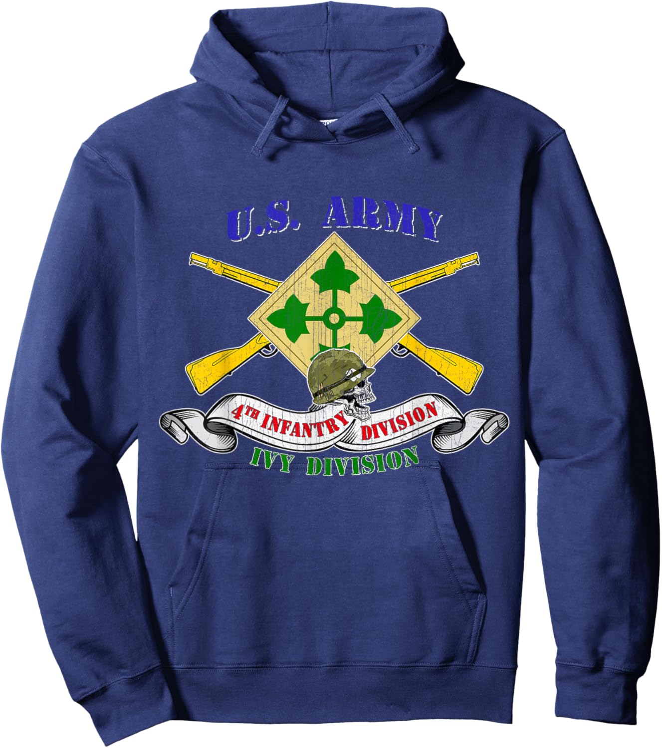 4th Infantry Division 4th ID Ivy Division Fort Carson Gifts Hoodie - Hoodie | Navy