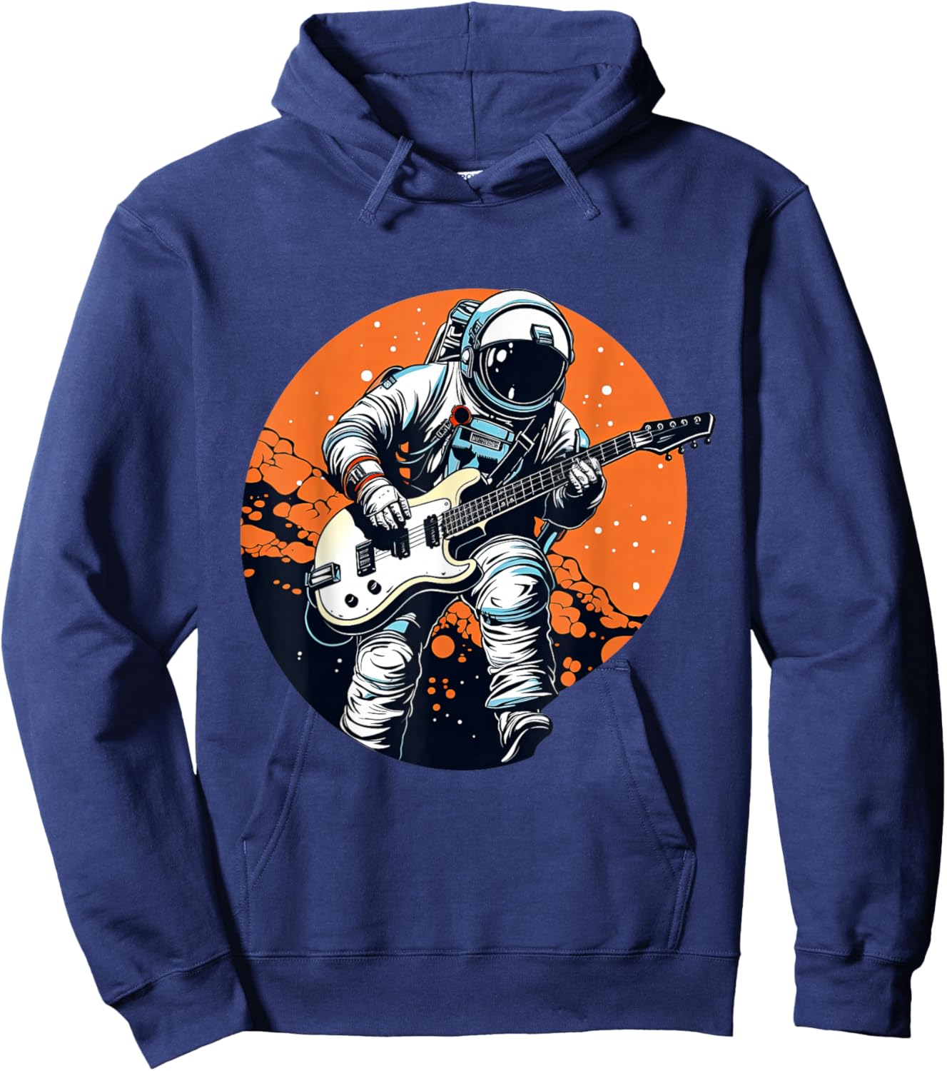 Astronaut Playing The Bass Guitar Hoodie - Hoodie | Navy