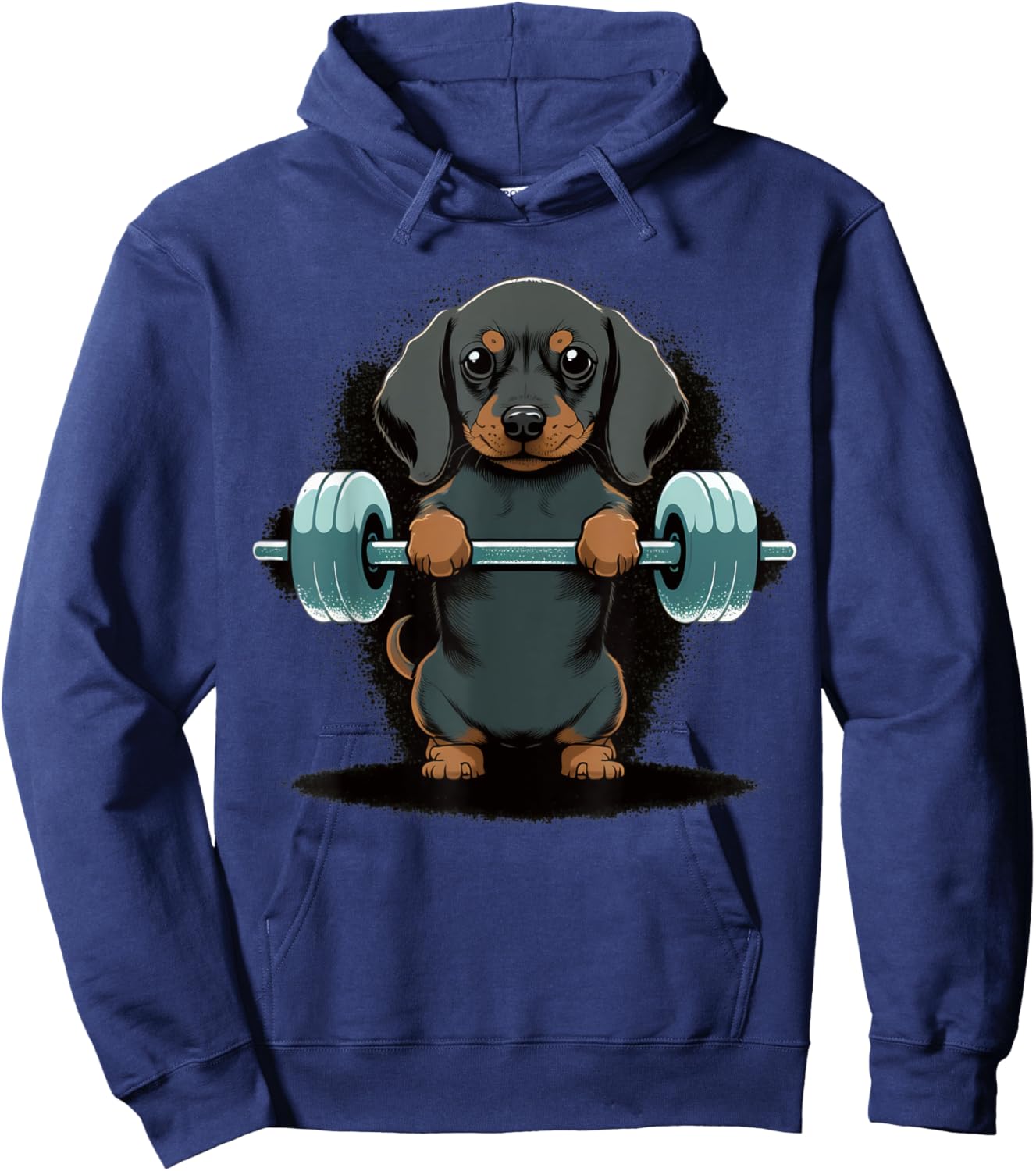 Dachshund Weightlifting Dog Funny Fitness Gym Dachshund Women Kids Hoodie - Hoodie | Navy