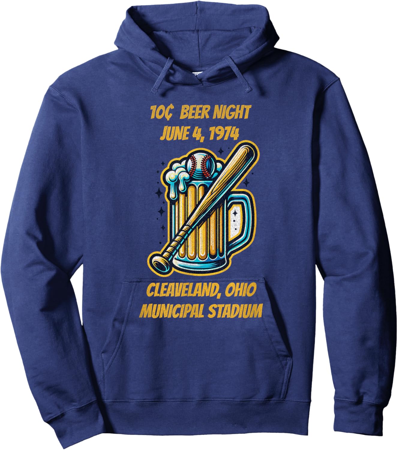 Cleveland 10 cent beer night Ohio Hoodie - Hoodie | Navy
