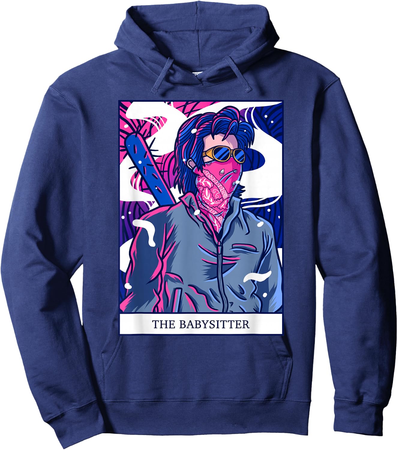 Stranger Things Steve The Babysitter Retro Tarot Card Hoodie - Hoodie | Navy