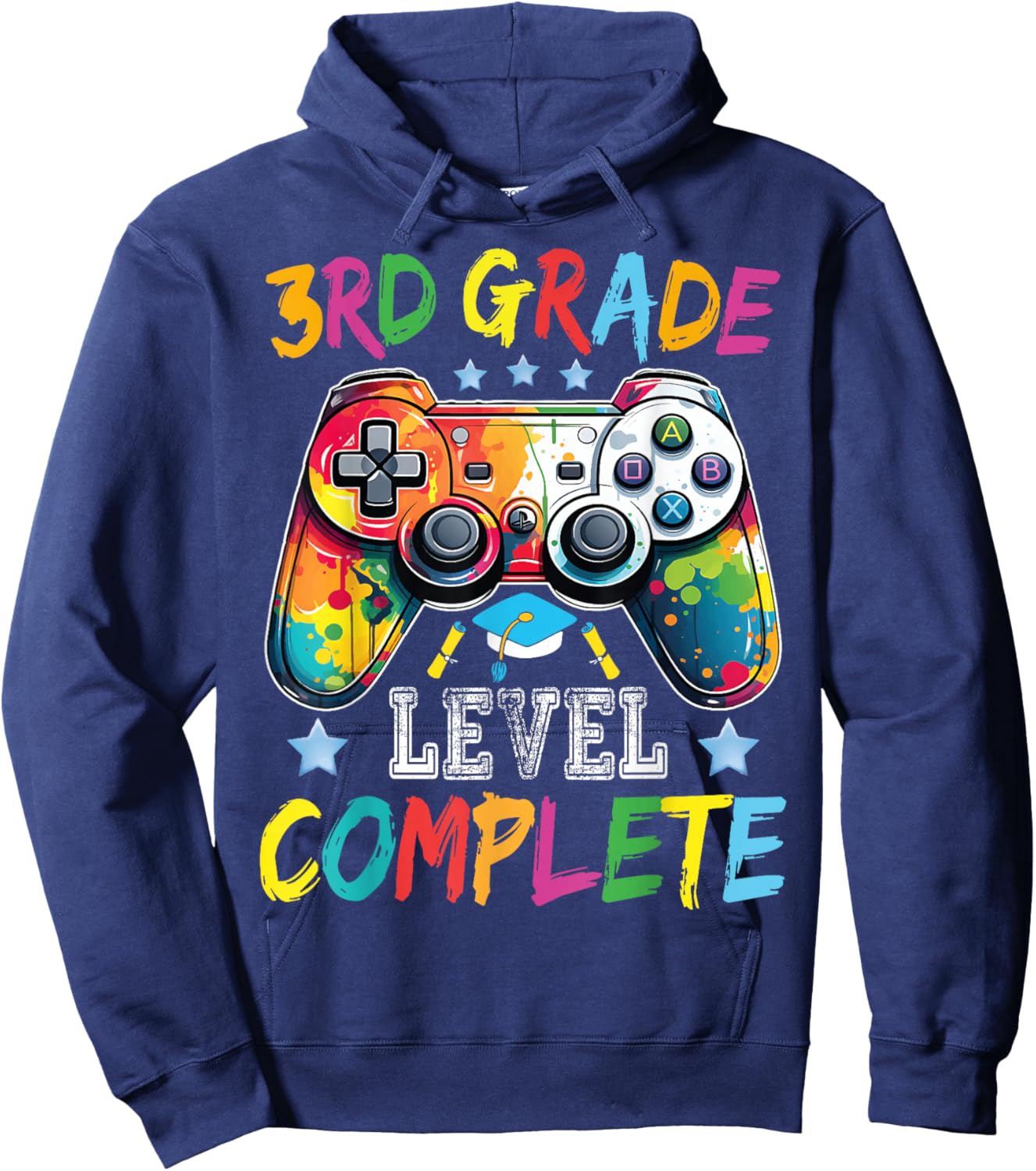 3rd Grade Level Complete Shirt Graduation Last Day Of School Hoodie - Hoodie | Navy