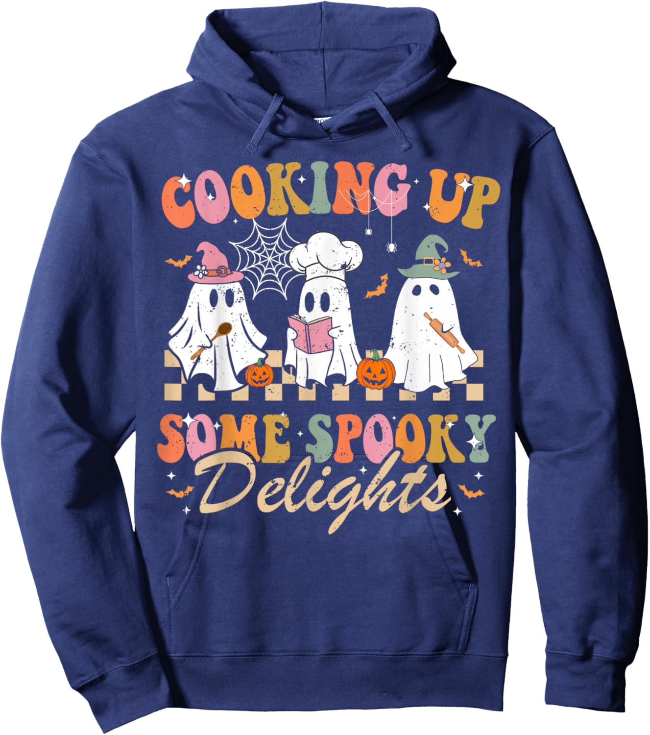 Funny Ghost Cooking For Cook and Kitchen Lovers Halloween Hoodie - Hoodie | Navy
