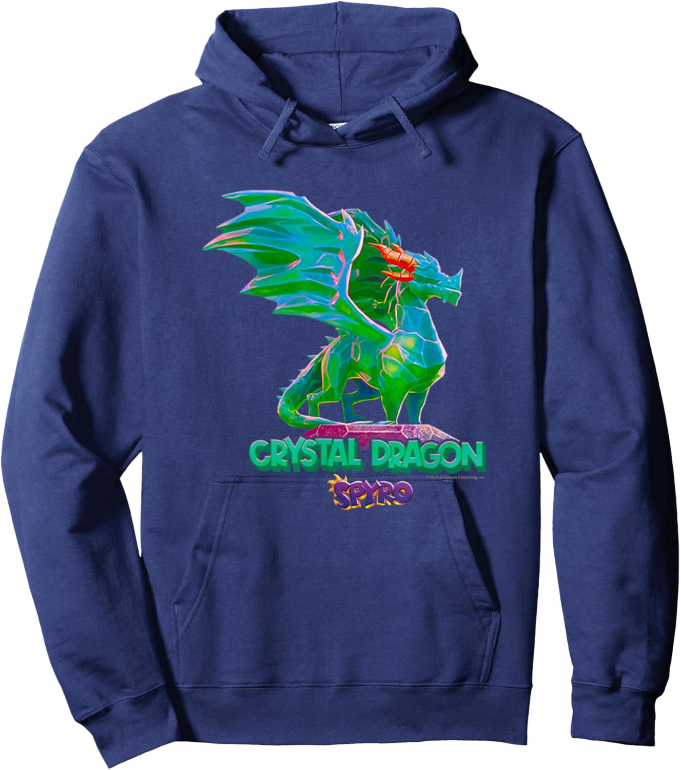 Spyro Crystal Dragon Retro Neon Shimmer Poster Hoodie - Hoodie | Navy