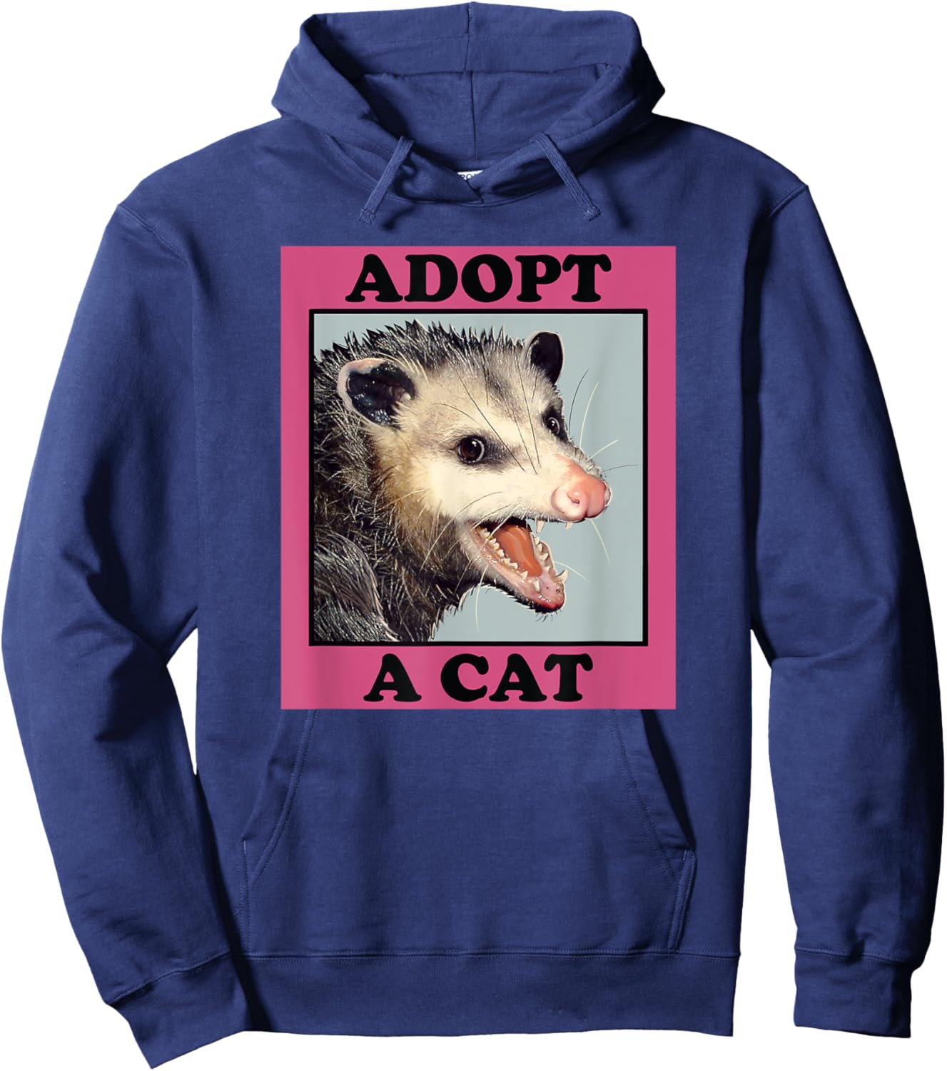 Possum Shirt Adopt a Cat Funny Opossum Possums Men Women Girls Kids Hoodie - Hoodie | Navy