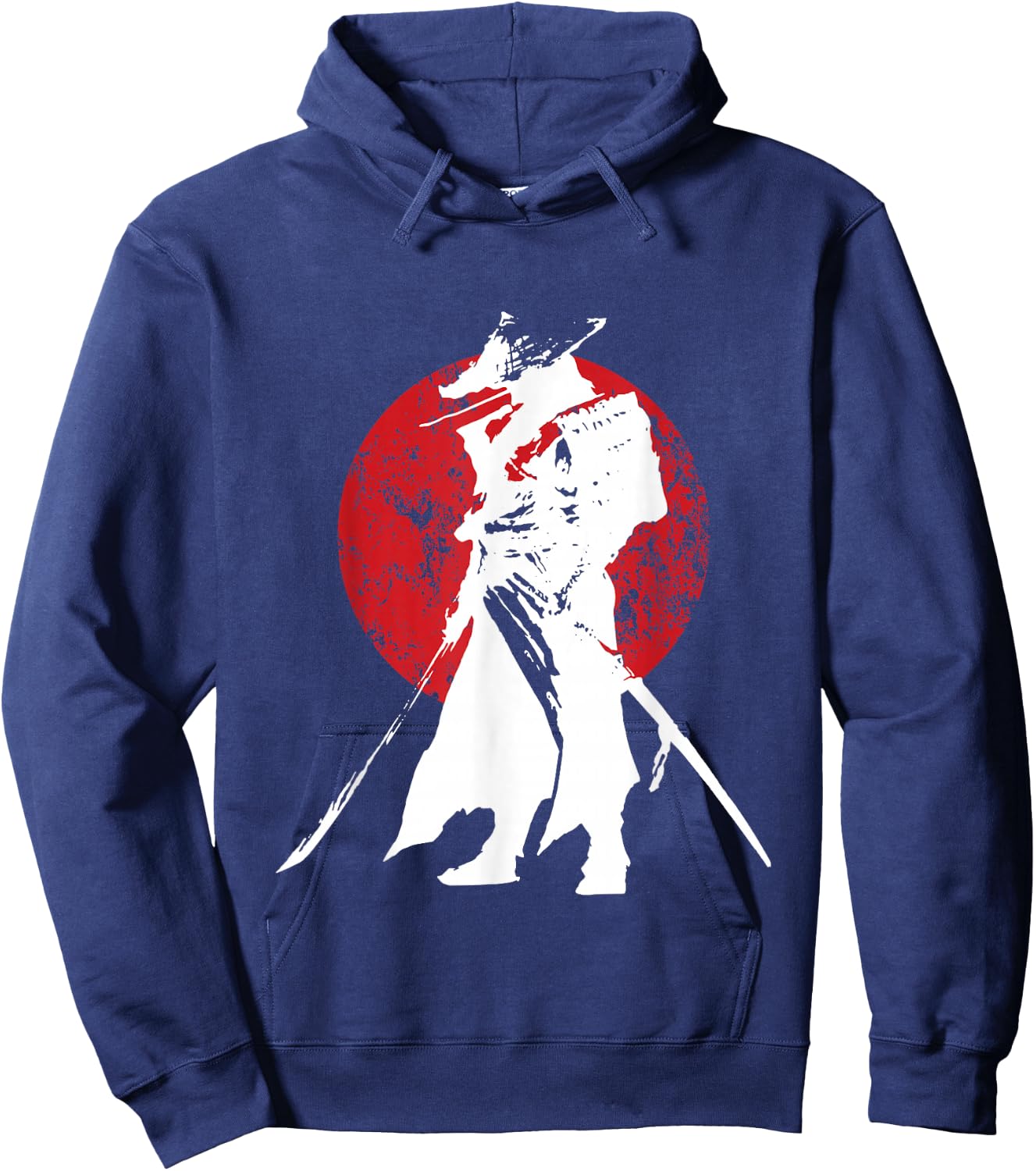 Vintage Japanese Samurai Retro Bushido Warrior Japan Sword Hoodie - Hoodie | Navy