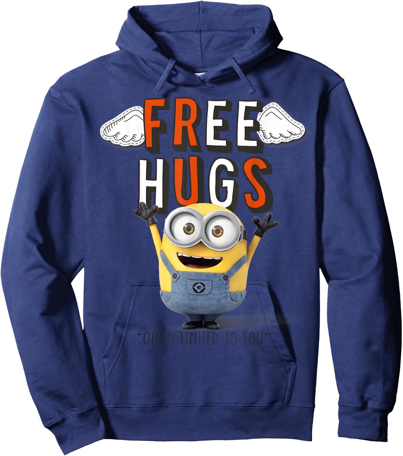 Despicable Me Minions Free Hugs Graphic Hoodie - Hoodie | Navy