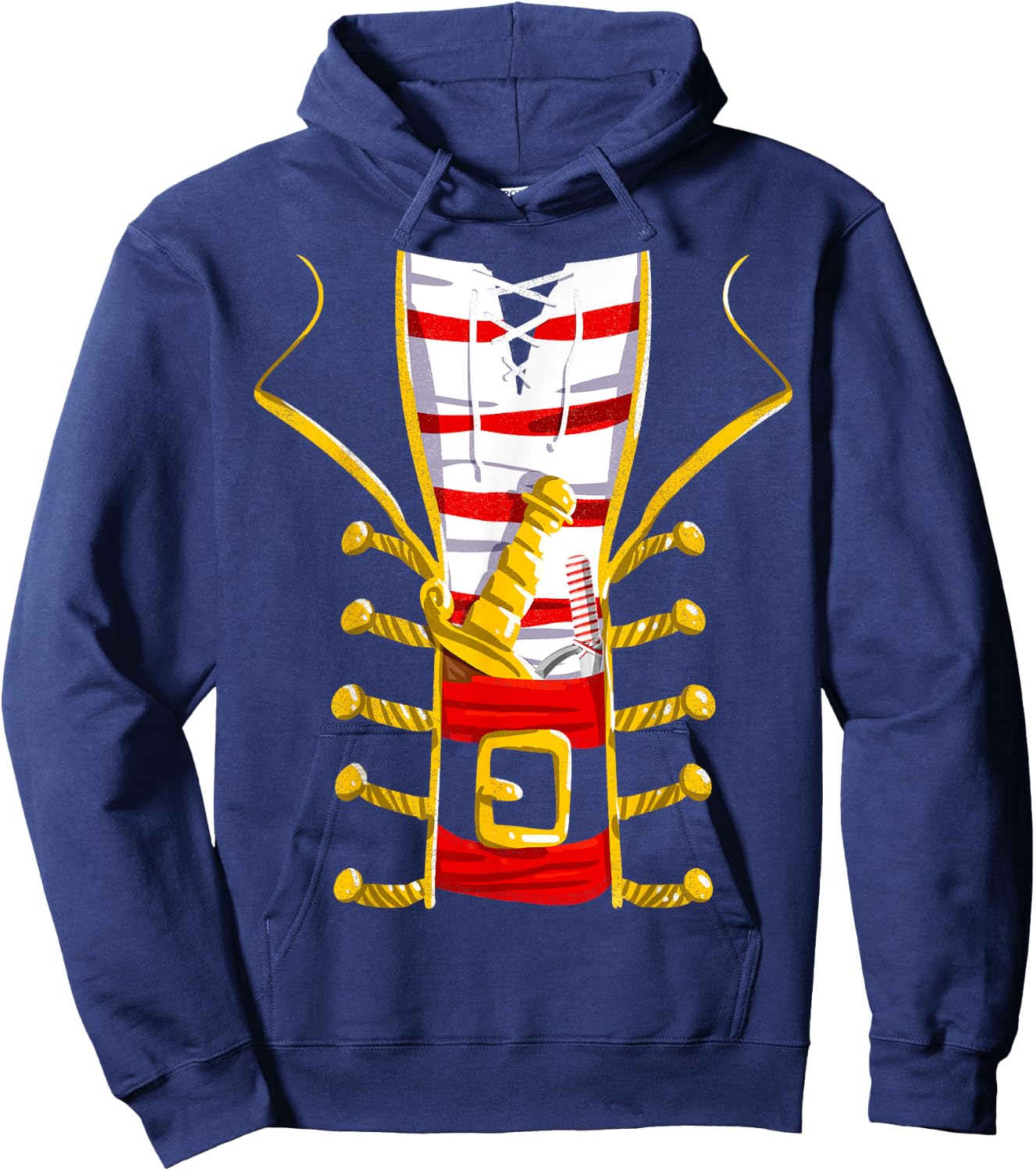 Pirate Costume Shirt Buccaneer Pirate Hoodie - Hoodie | Navy
