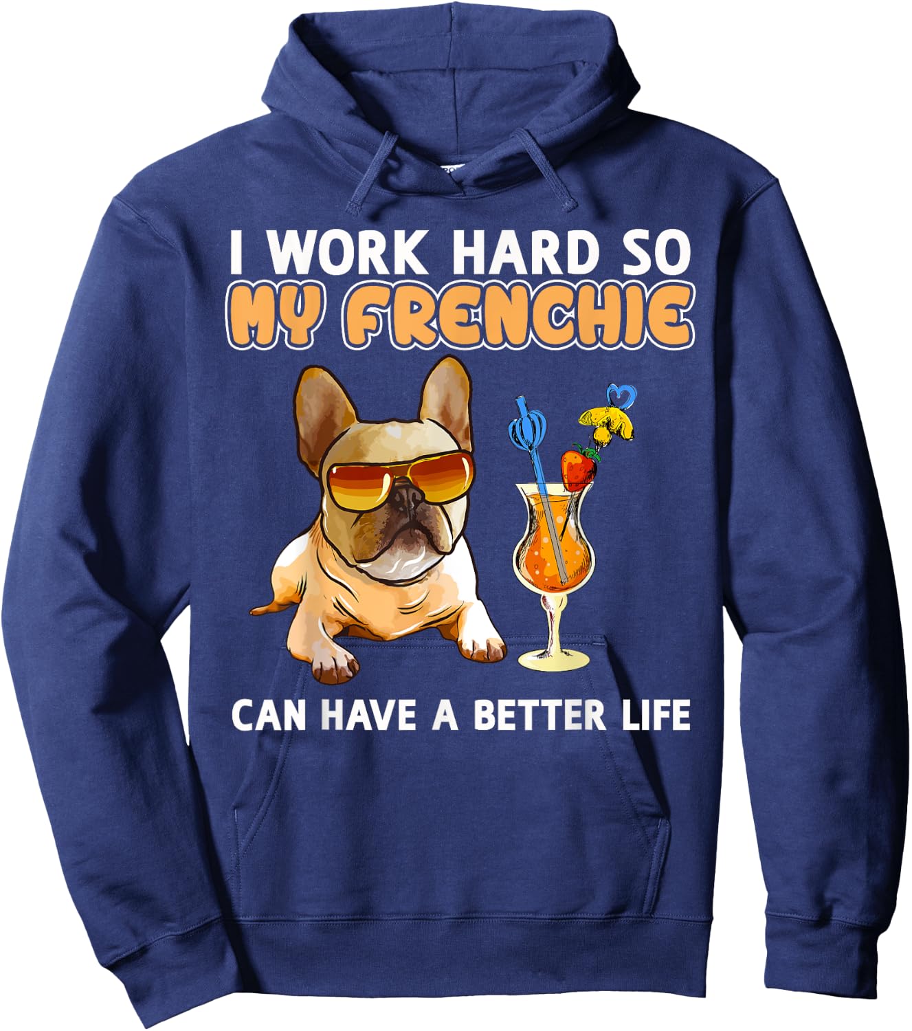 Funny Frenchie Shirt French Bulldog Lover Gifts Hoodie - Hoodie | Navy