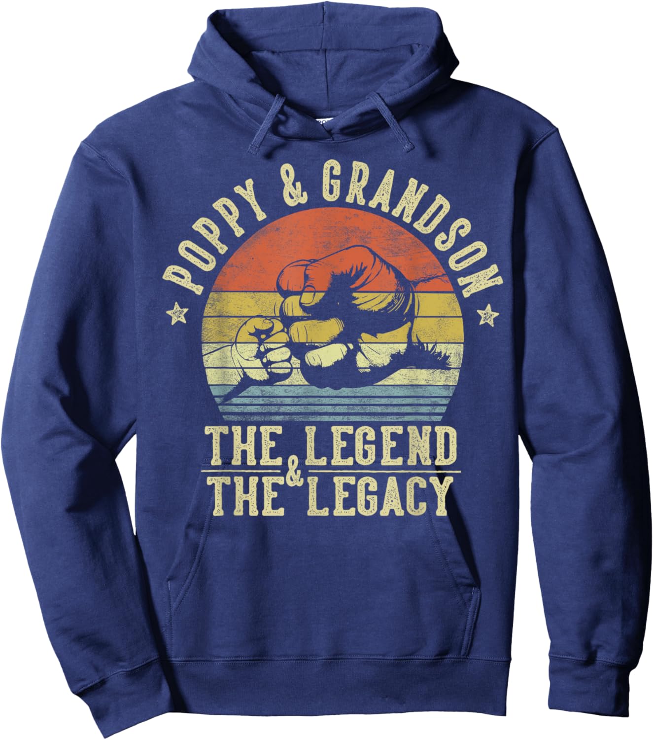 Poppy and Grandson The Legend And The Legacy Gifts Poppy Hoodie - Hoodie | Navy