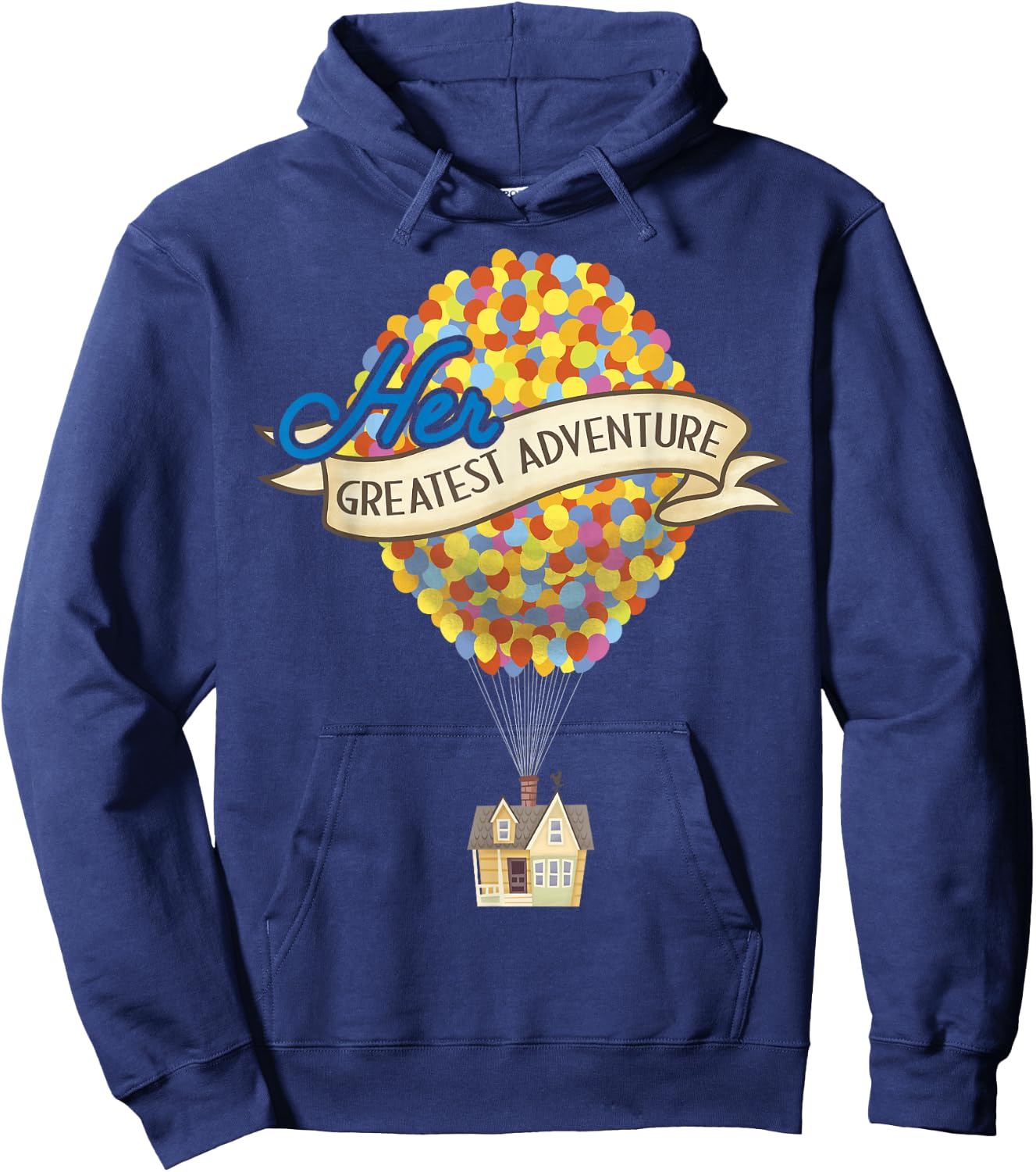 Disney Pixar Up Her Greatest Adventure House Graphic Hoodie - Hoodie | Navy