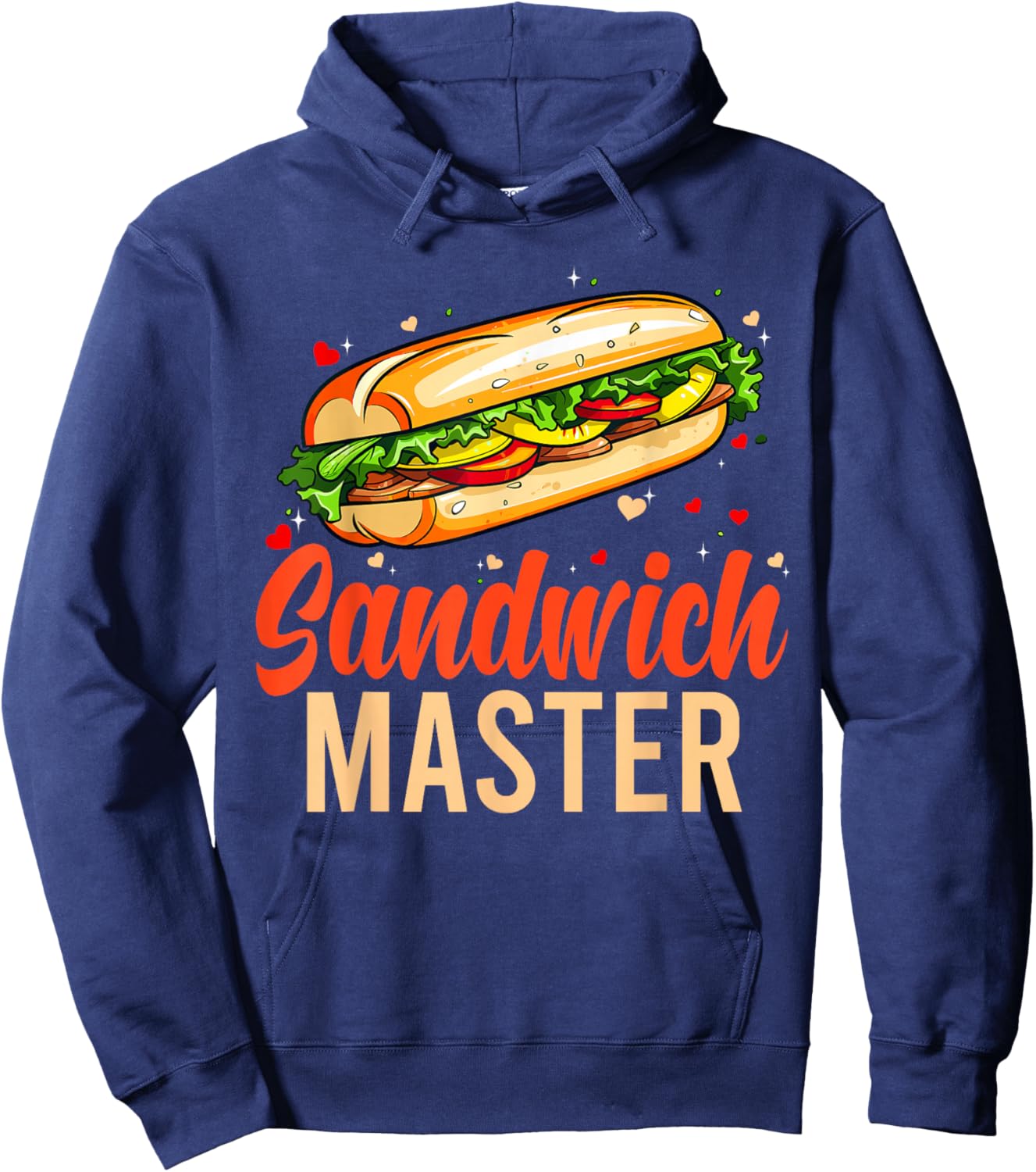 Sandwich Master Deli Sub Lover Funny Sandwich Hoodie - Hoodie | Navy