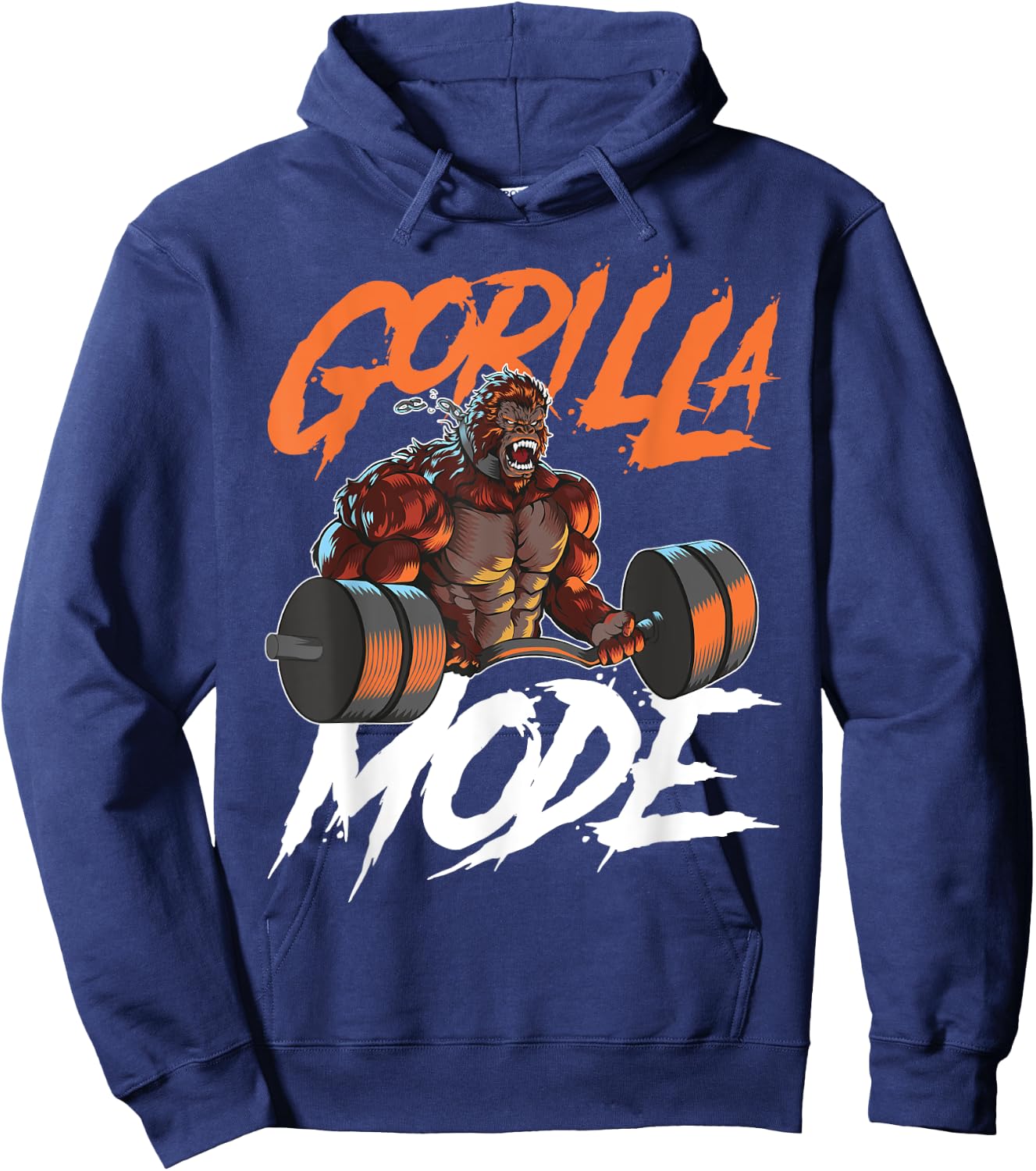 Gorilla Mode Gym Beast Workout Weights Lifting Power - Gift Hoodie - Hoodie | Navy