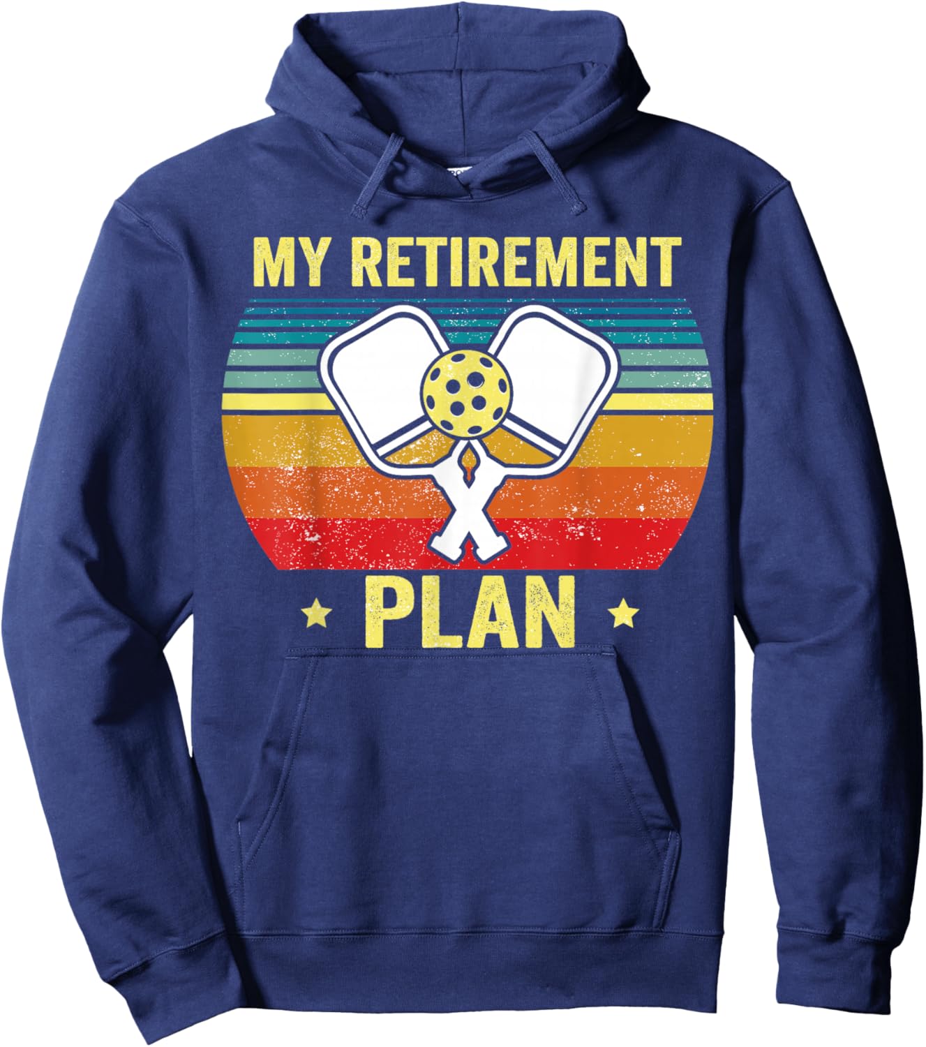 My Retirement Plan Funny Pickleball, Retired Dad Hoodie - Hoodie | Navy