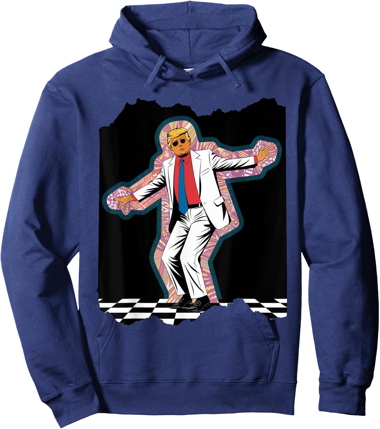 Funny Donald Trump Disco Dancing 60s 70s 80s President Hoodie - Hoodie | Navy