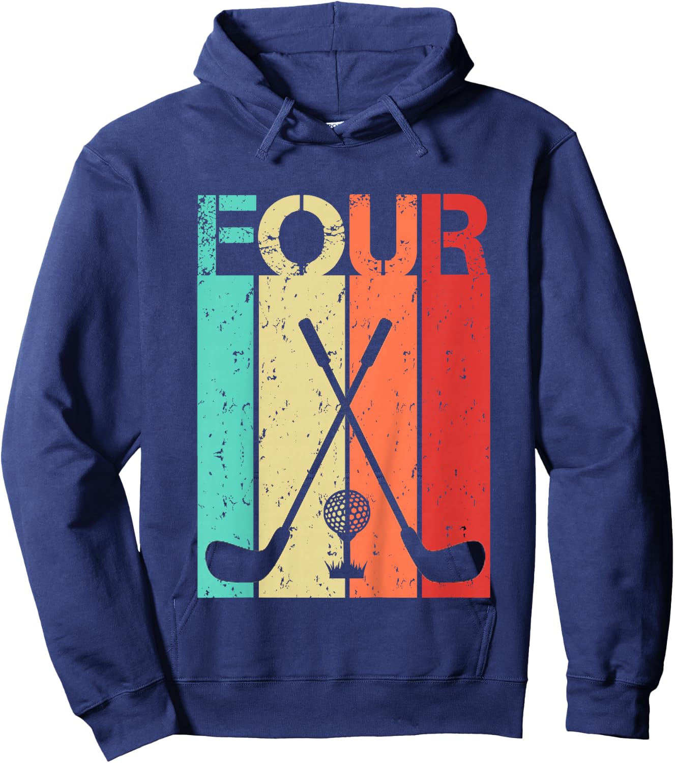 Golf 4 Birthday Boy Girl Golf 4 Year Old Hoodie - Hoodie | Navy
