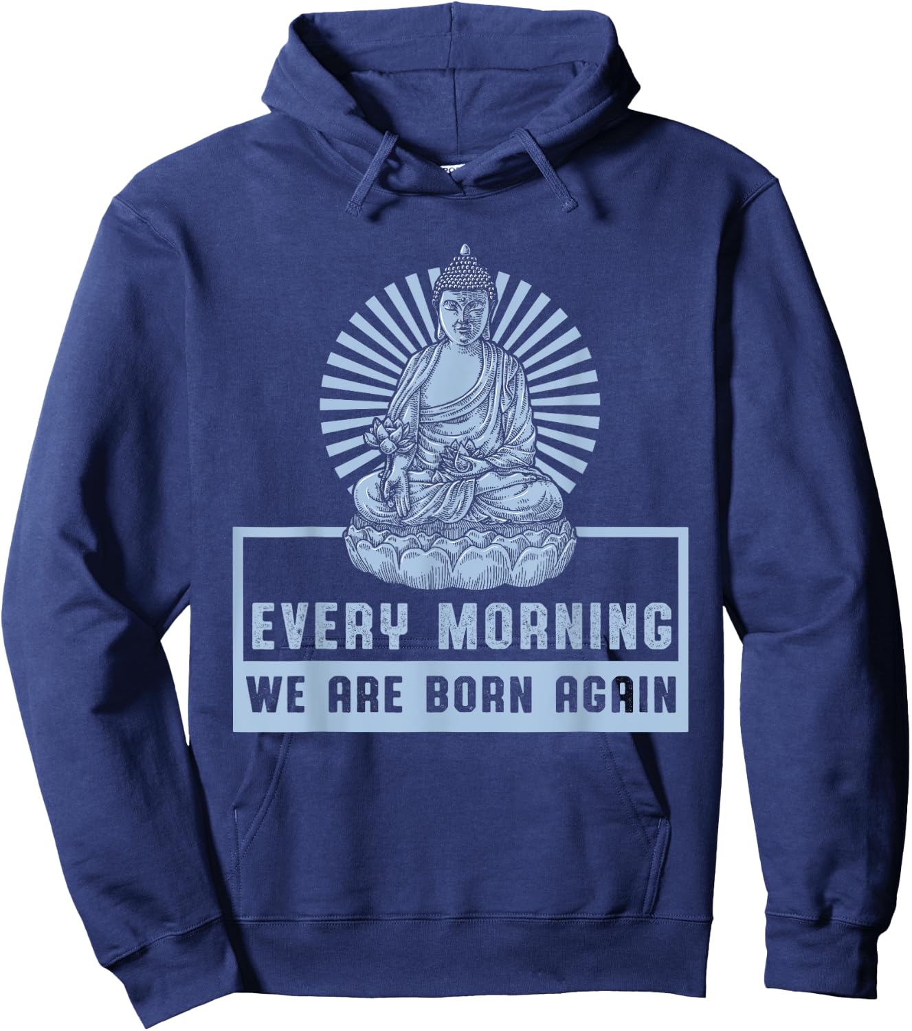 Every Morgen New Born Meditation Yoga Zen Buddha Gift Hoodie - Hoodie | Navy