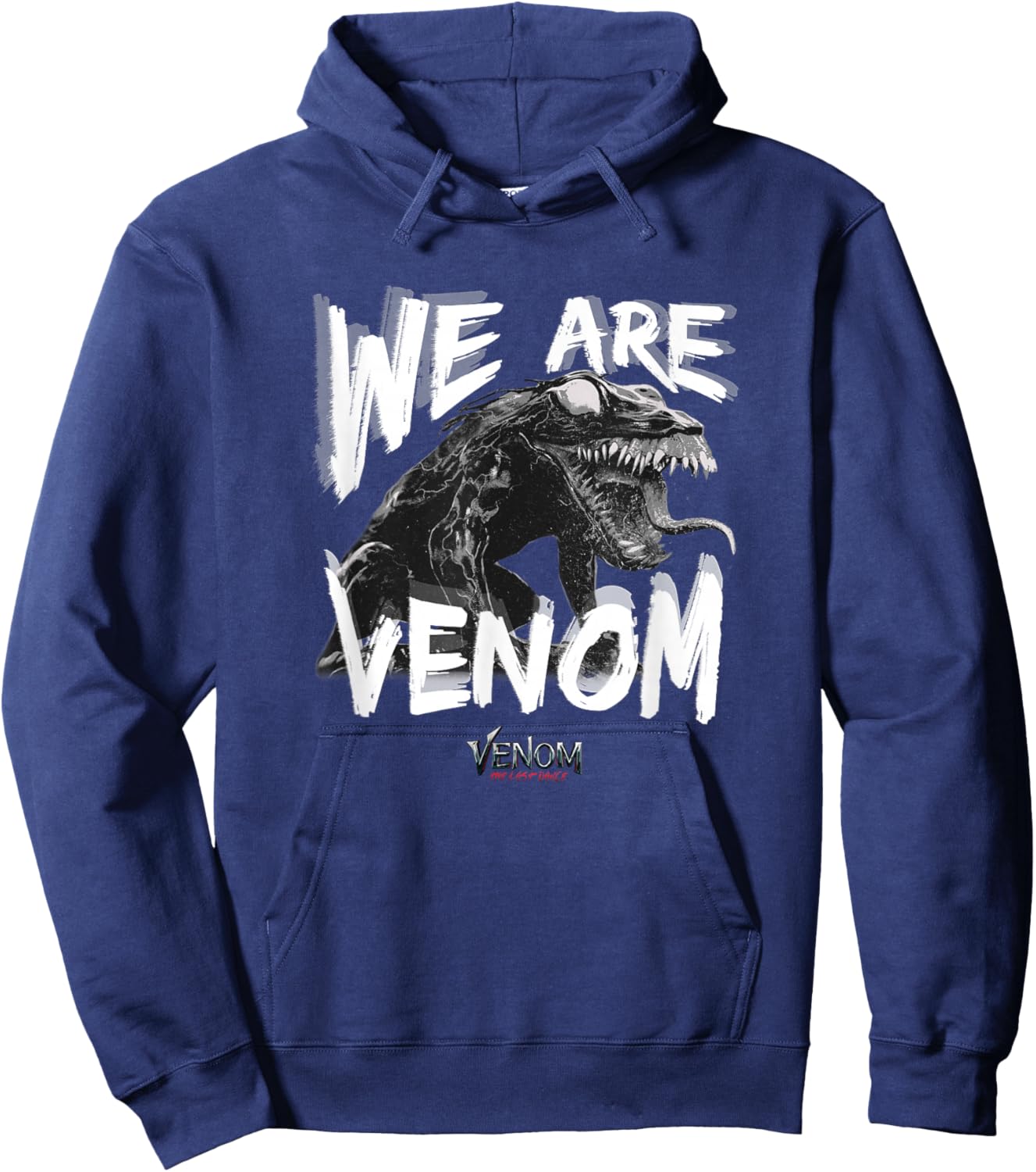 Marvel Venom: The Last Dance Distressed Symbiote Glitch Hoodie - Hoodie | Navy