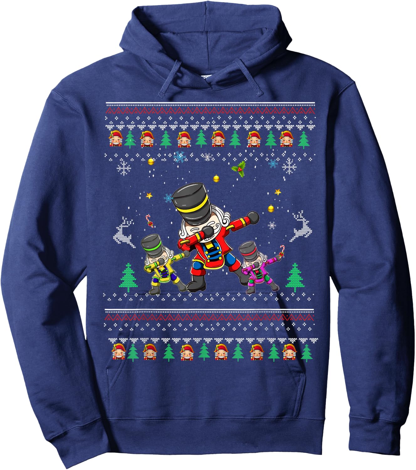 Ugly Dabbing Nutcracker Christmas Costume Nutcracker Kids Hoodie - Hoodie | Navy