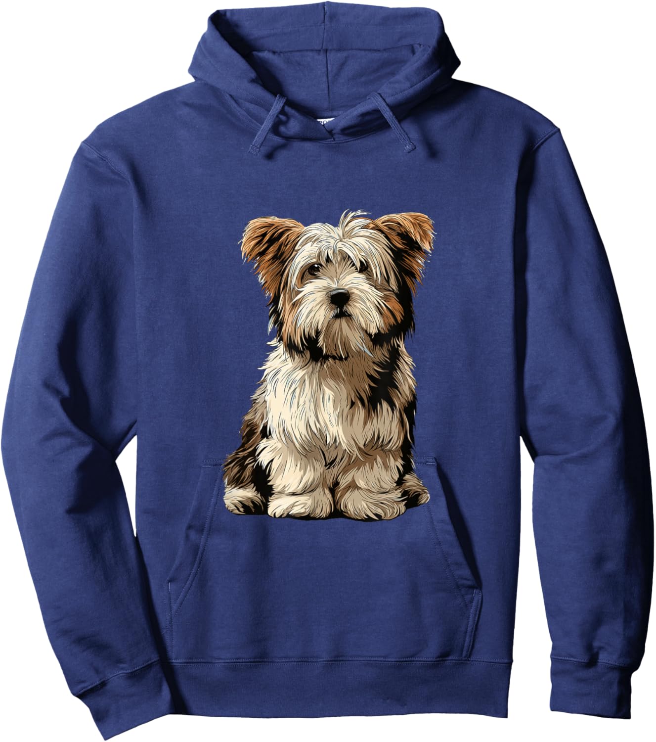 Biewer Terrier Dog Illustration Hoodie - Hoodie | Navy