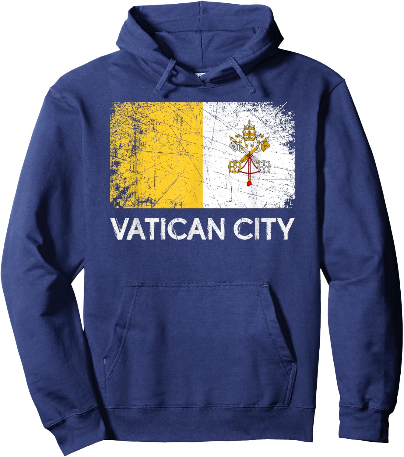 Vatican Flag | Vintage Made In Vatican Gift Hoodie - Hoodie | Navy