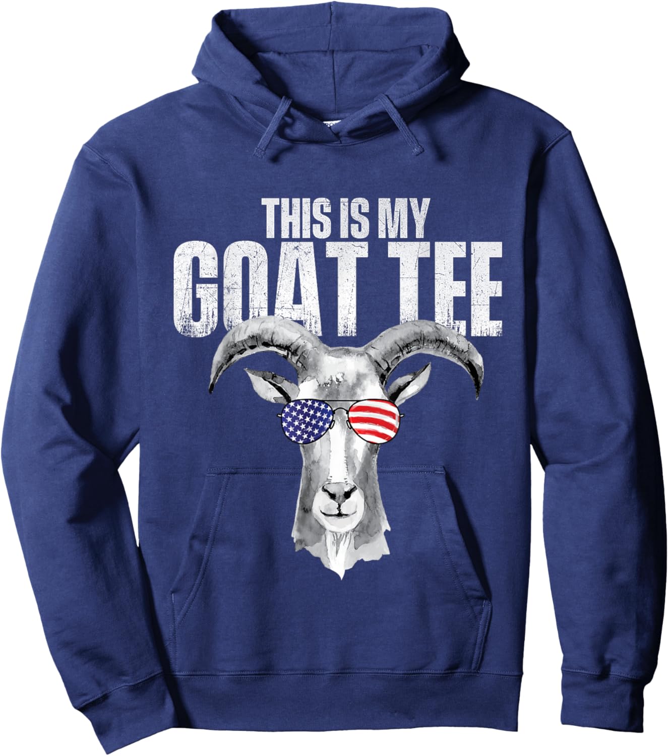 This Is My Goat - USA American Flag Goats Farm Animal Girls Kids Men Hoodie - Hoodie | Navy