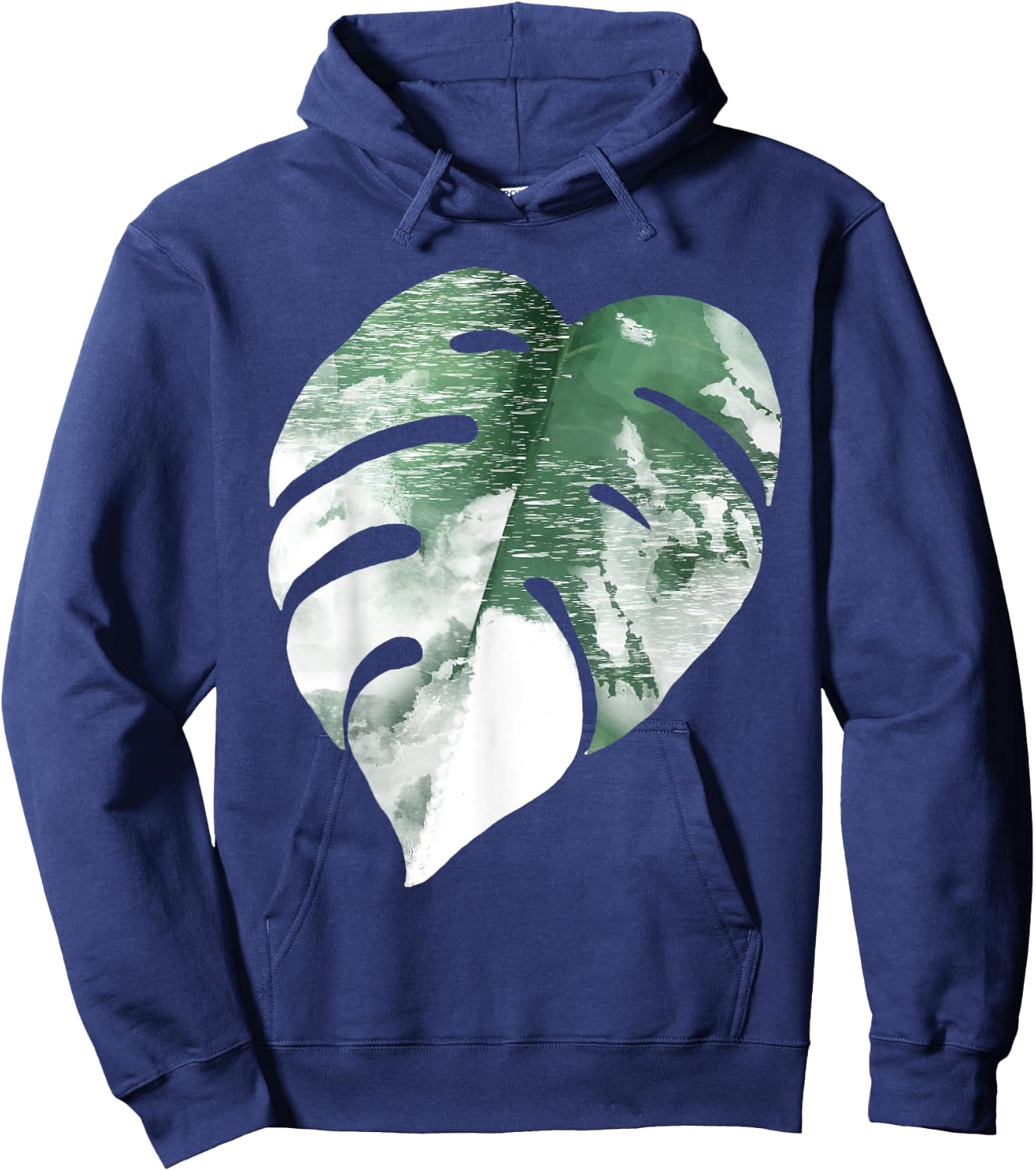 Houseplant Plant Lover Gift Plant Philodendron Monstera Albo Hoodie - Hoodie | Navy