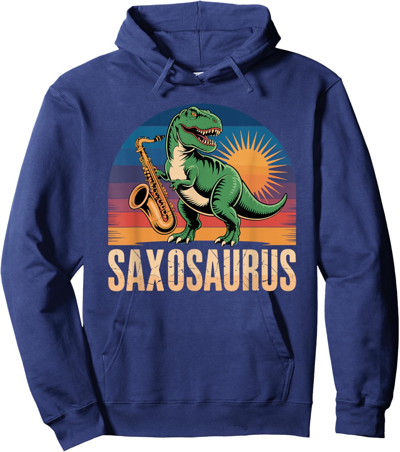 Funny Saxophone Saxosaurus For Sax Player Hoodie - Hoodie | Navy