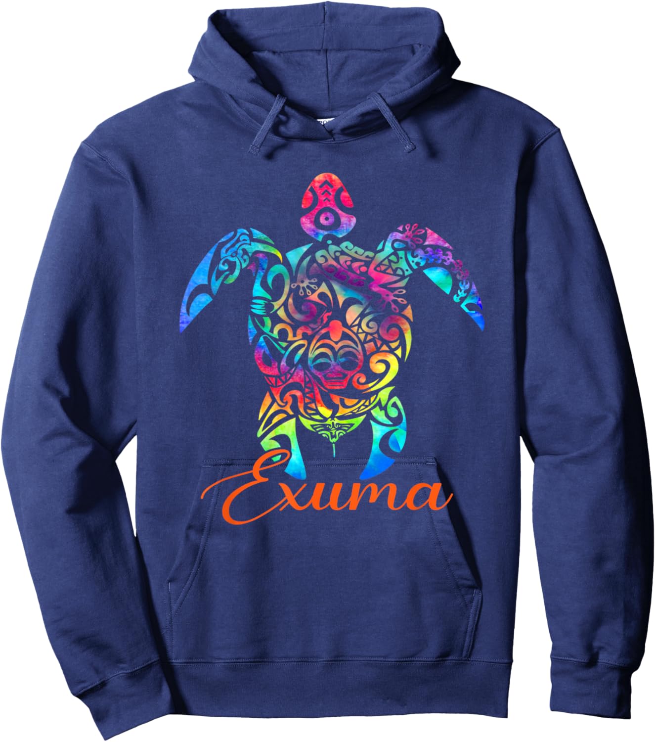 Exuma Bahamas Sea Turtle Family Vacation Summer Beach 2025 Men Women Kids Hoodie - Hoodie | Navy