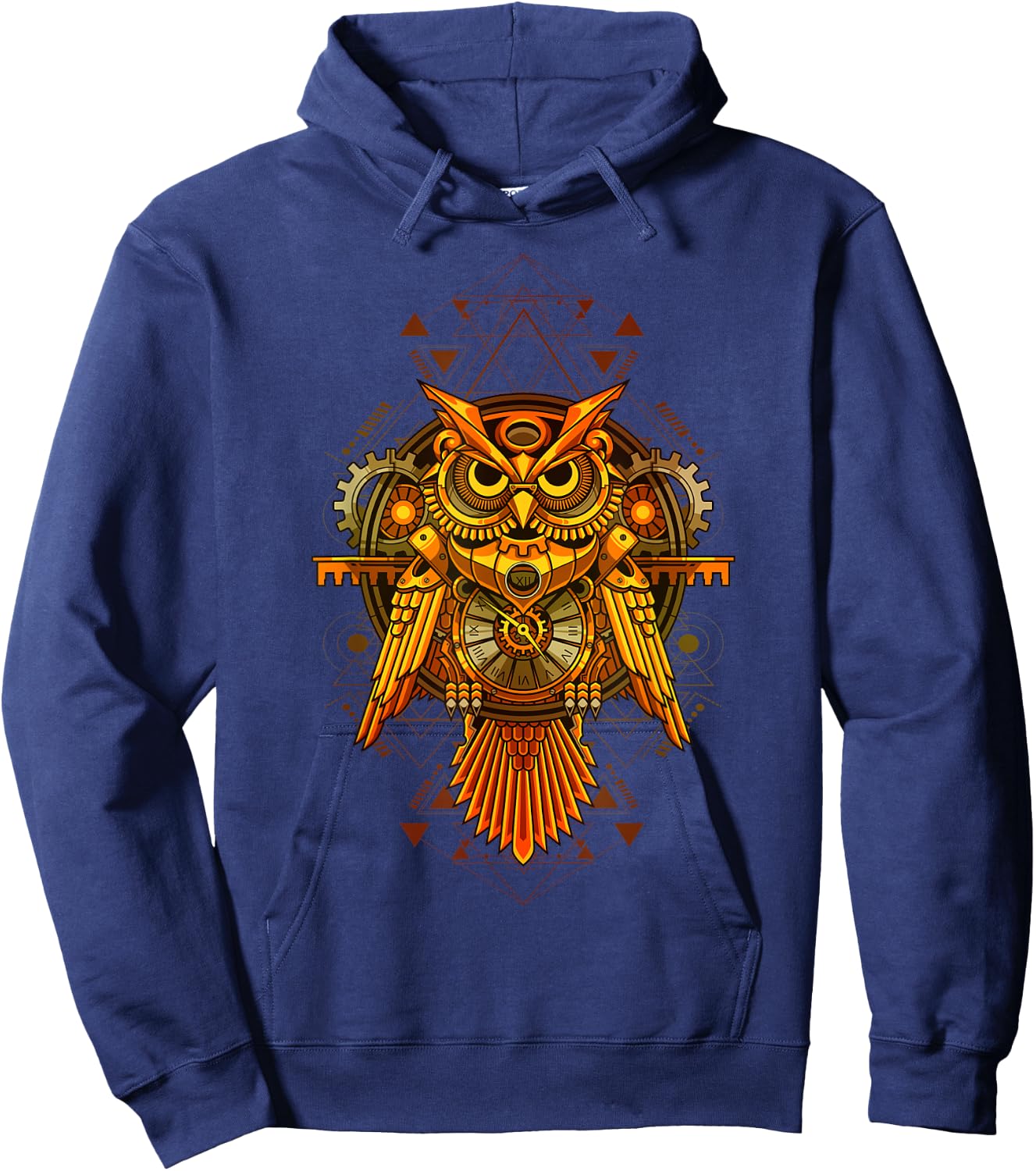Mechanical Steampunk Owl. Hoodie - Hoodie | Navy
