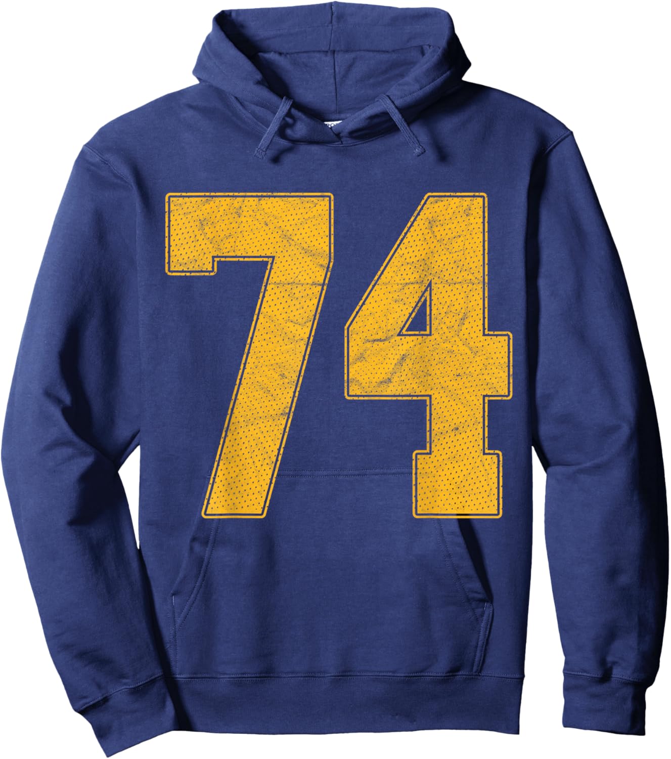 Number 74 Numbered Uniform Sports Team Jersey 74th Birthday Hoodie - Hoodie | Navy