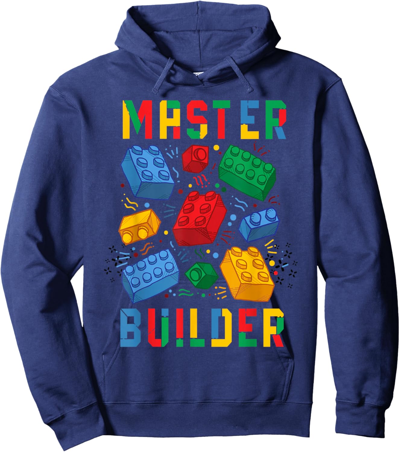 Brick Builder Funny Blocks Building Master Builder Hoodie - Hoodie | Navy