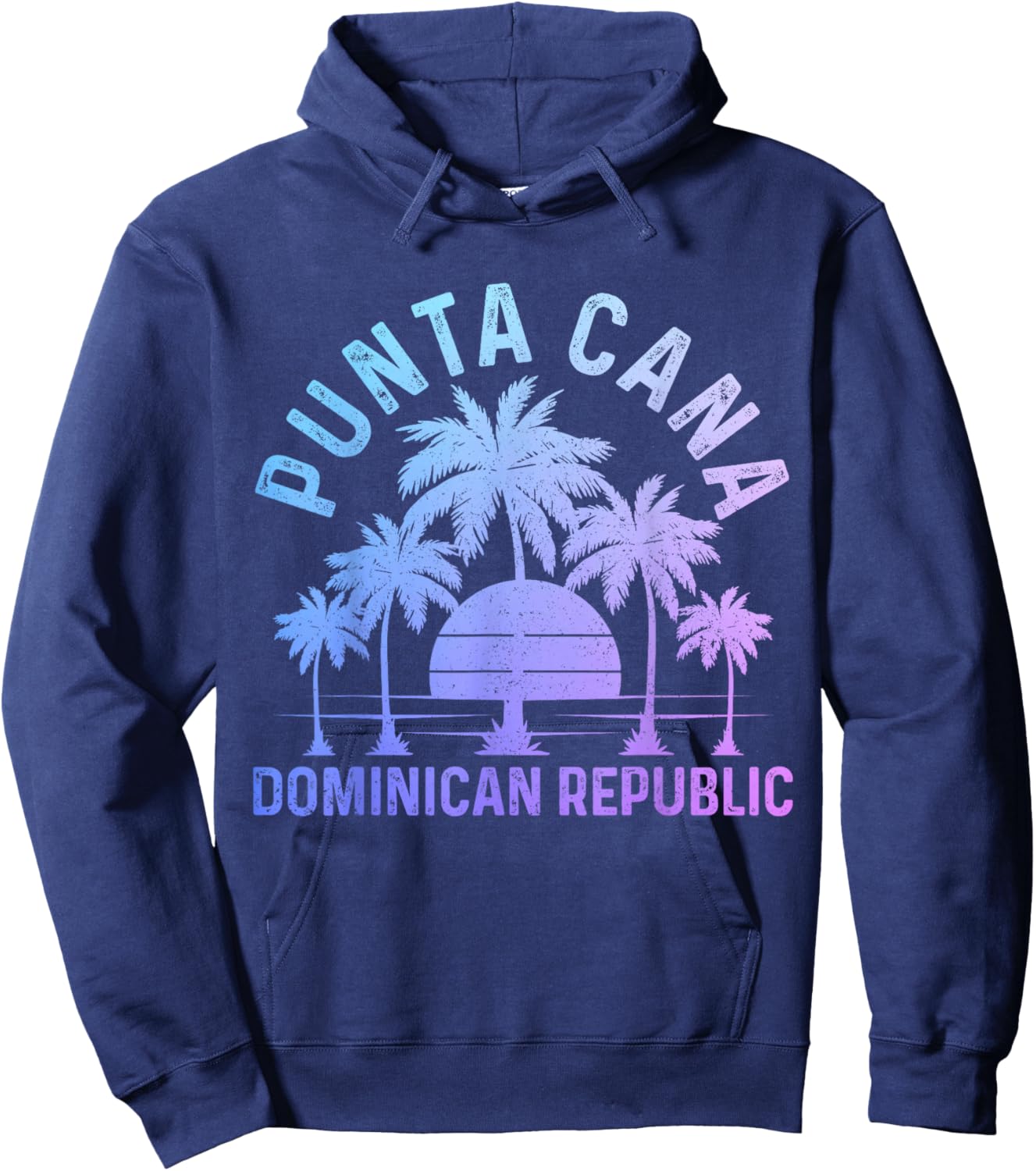 Punta Cana Dominican Republic Beach Surf Vintage Hoodie - Hoodie | Navy
