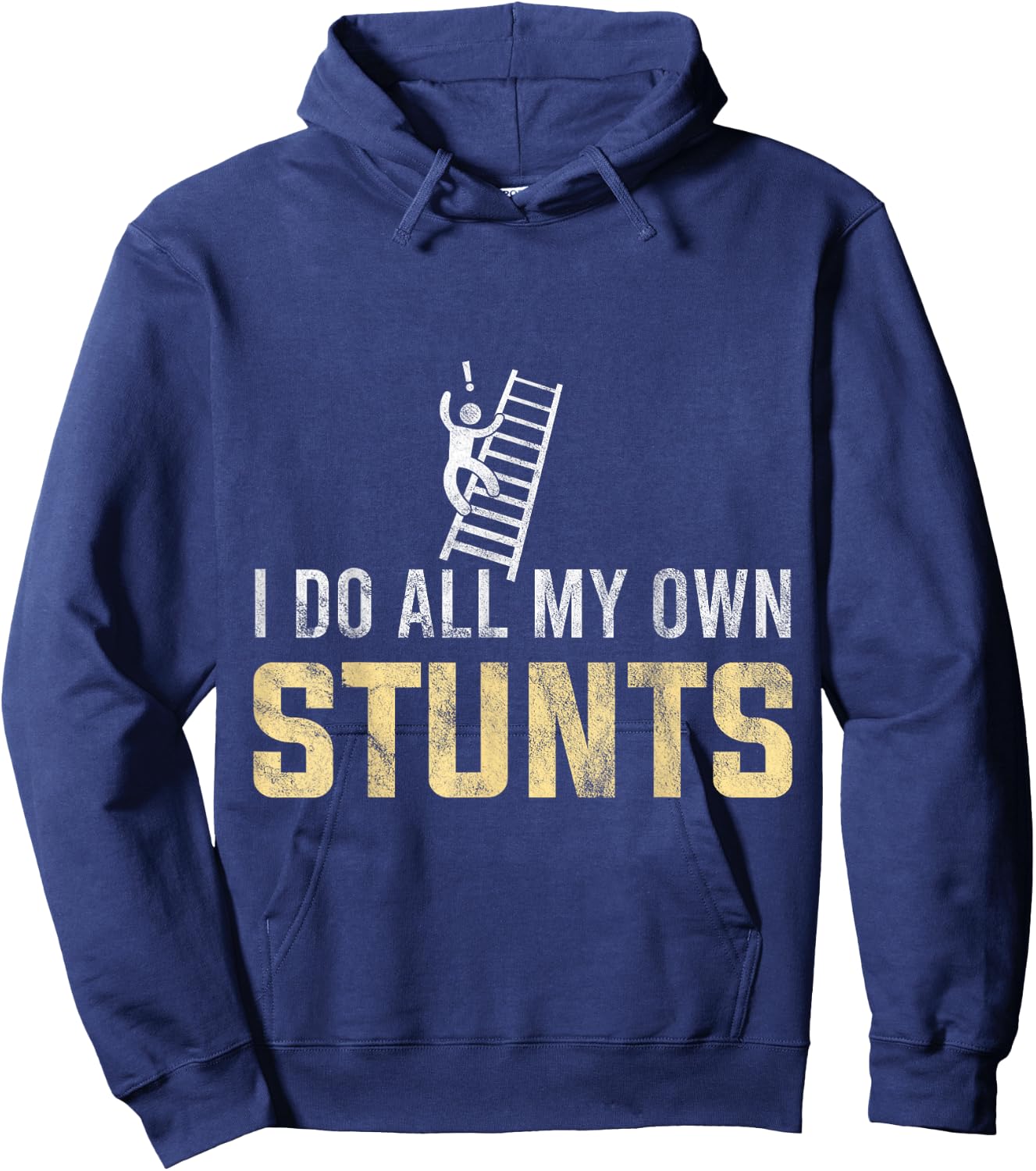 Fall Off Ladder Silly Dad Humor Gift any Dad Hoodie - Hoodie | Navy