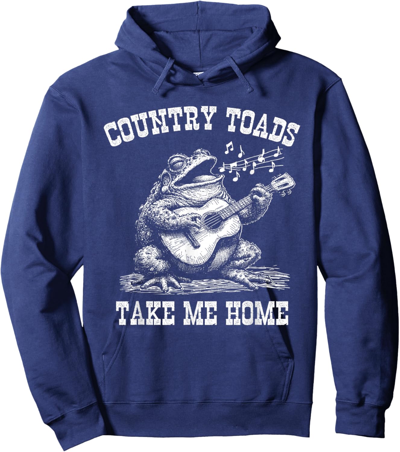 Western Music and Animal Apparel Country Toads Take Me Home Music Festival Singing Toad Hoodie - Hoodie | Navy