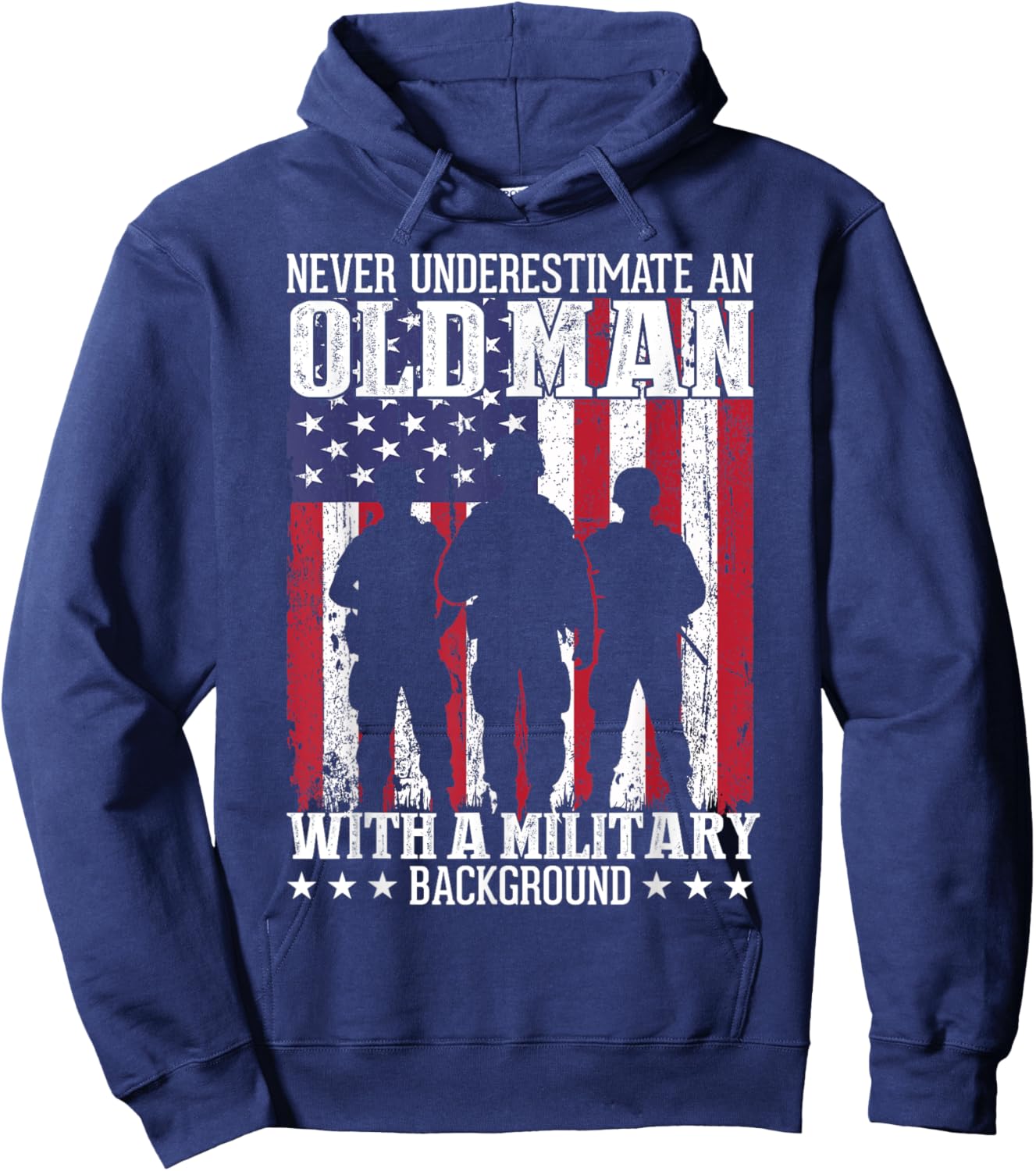 Veteran Old Man USA Veterans Day US Army America Veteran Hoodie - Hoodie | Navy