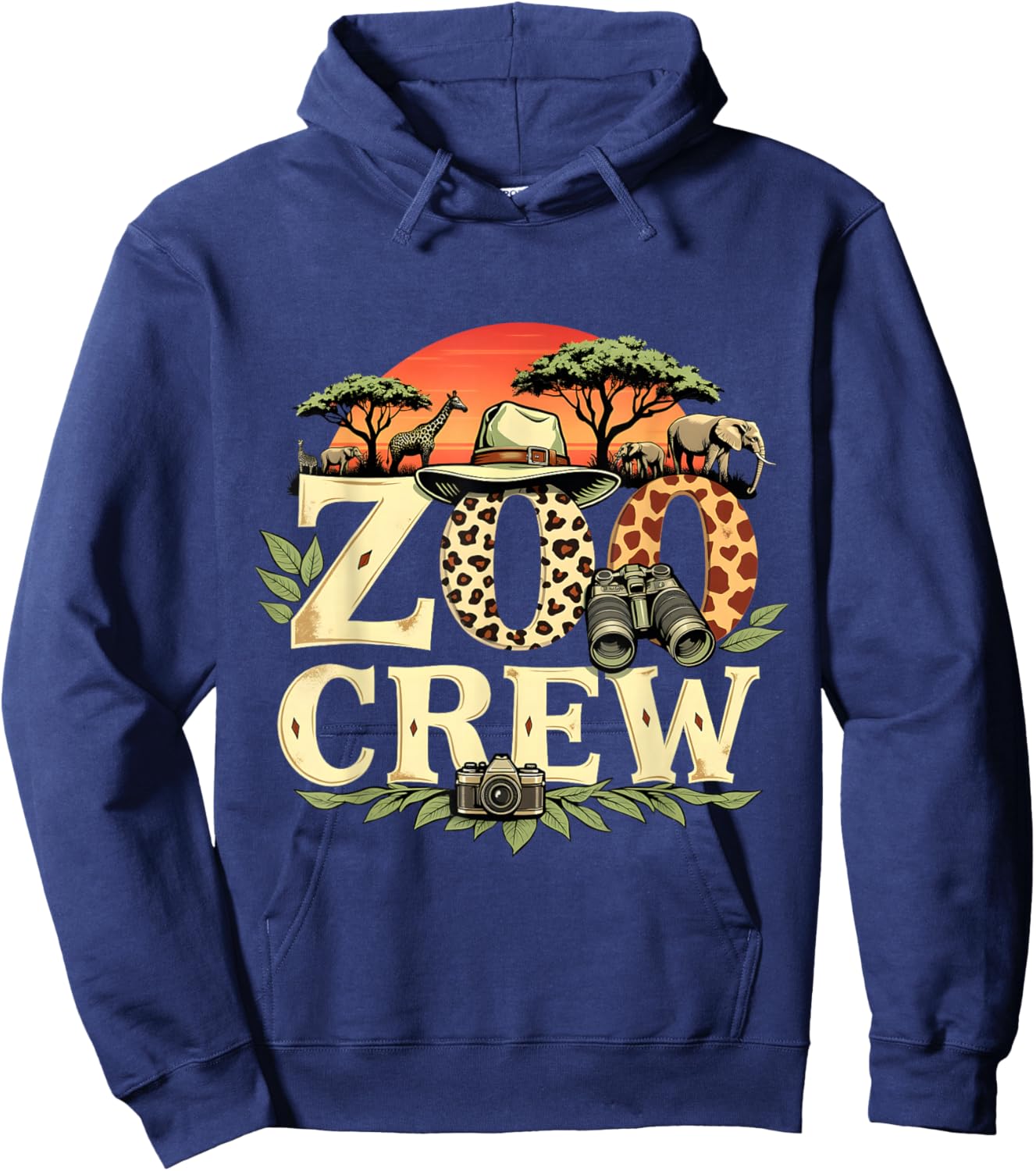 Zoo Crew Safari Animals Wildlife Animal Wild Field Trip Hoodie - Hoodie | Navy