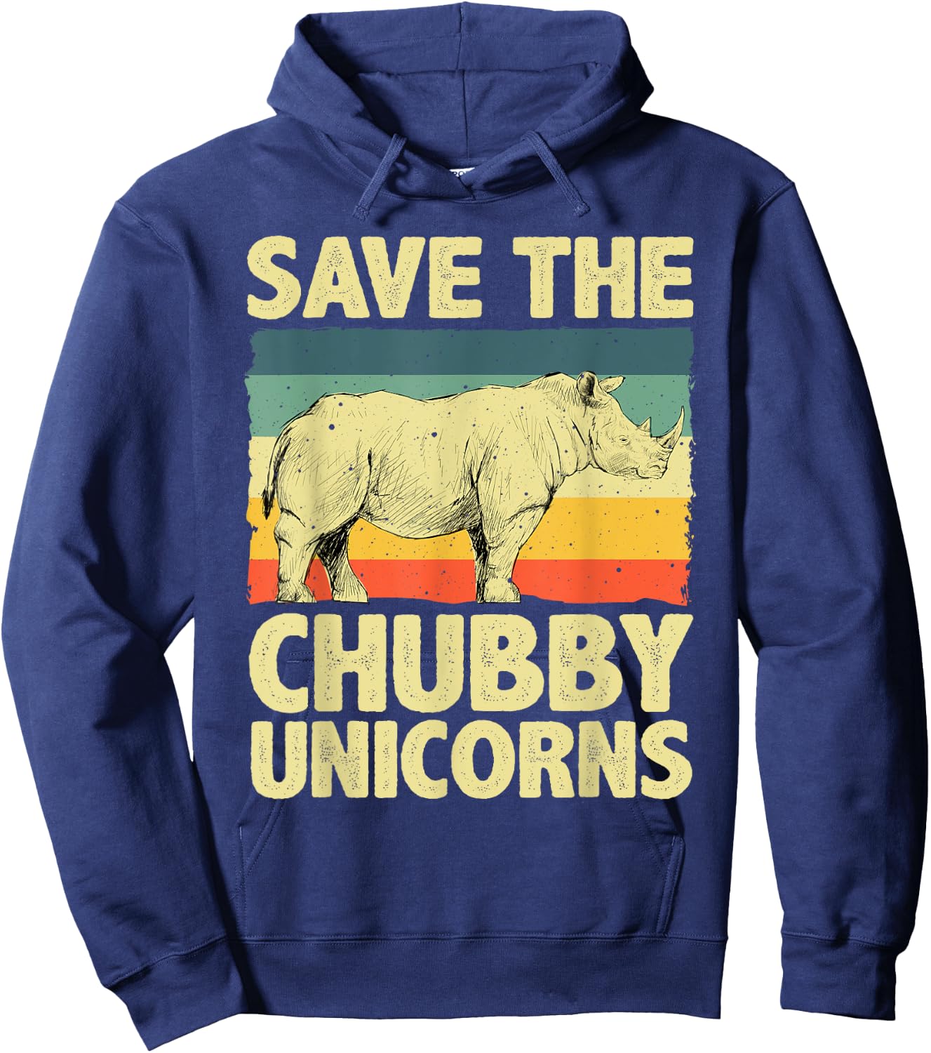 Cool Rhino Women Save The Chubby Unicorn Rhinoceros Hoodie - Hoodie | Navy