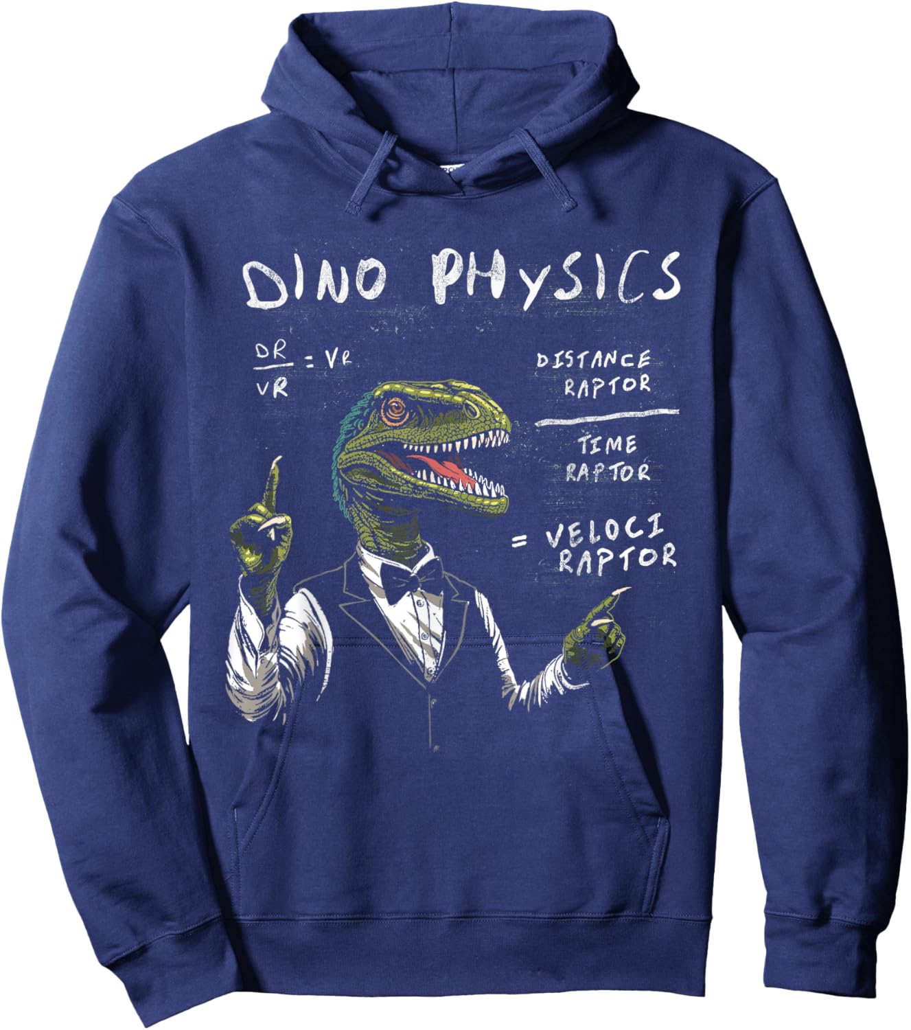 Velociraptor Physics Shirt Raptor Dinosaur Science Joke Hoodie - Hoodie | Navy