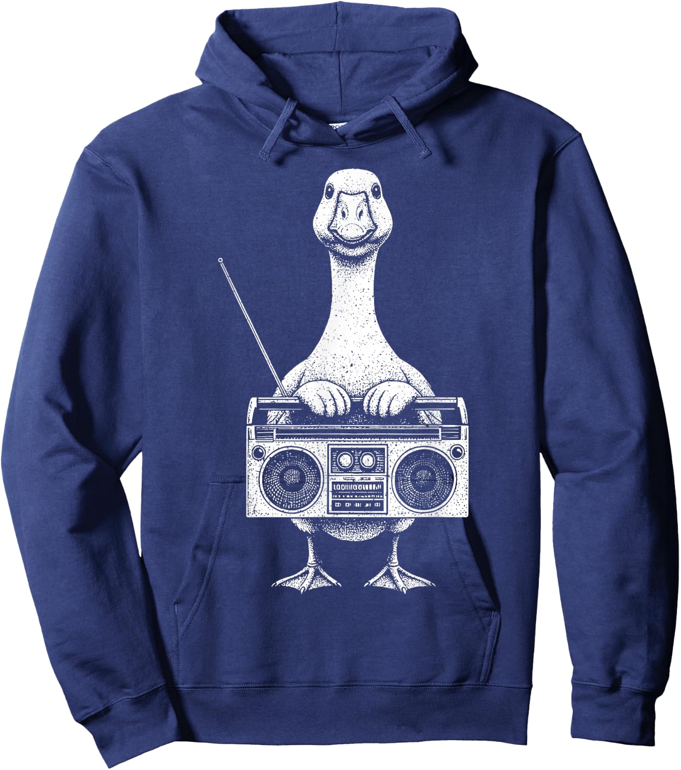 Goose Boombox Goose Box Radio CD Player Cassette Audio Hoodie - Hoodie | Navy
