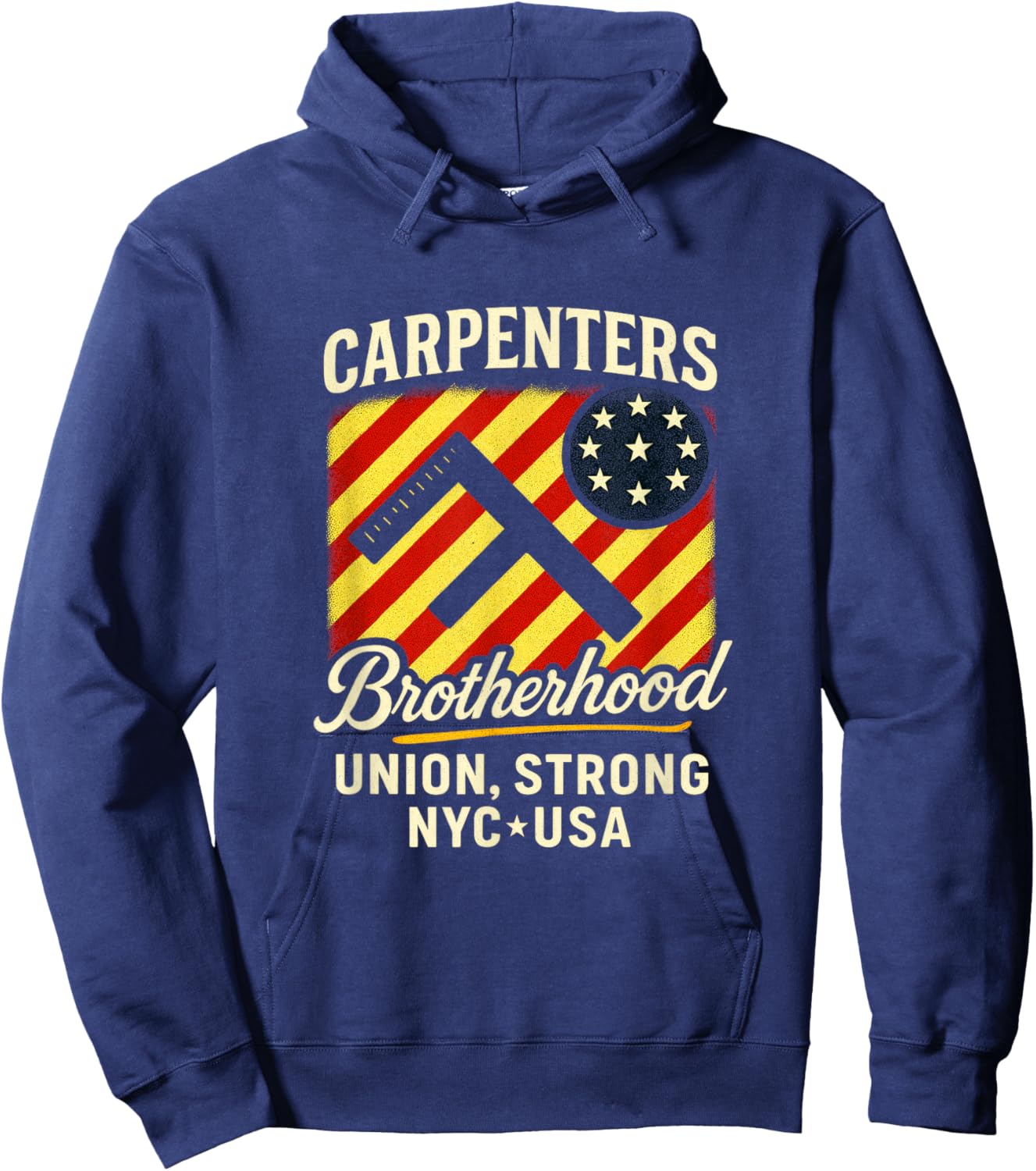 Carpenters Brotherhood - Union Strong NYC USA Hoodie - Hoodie | Navy