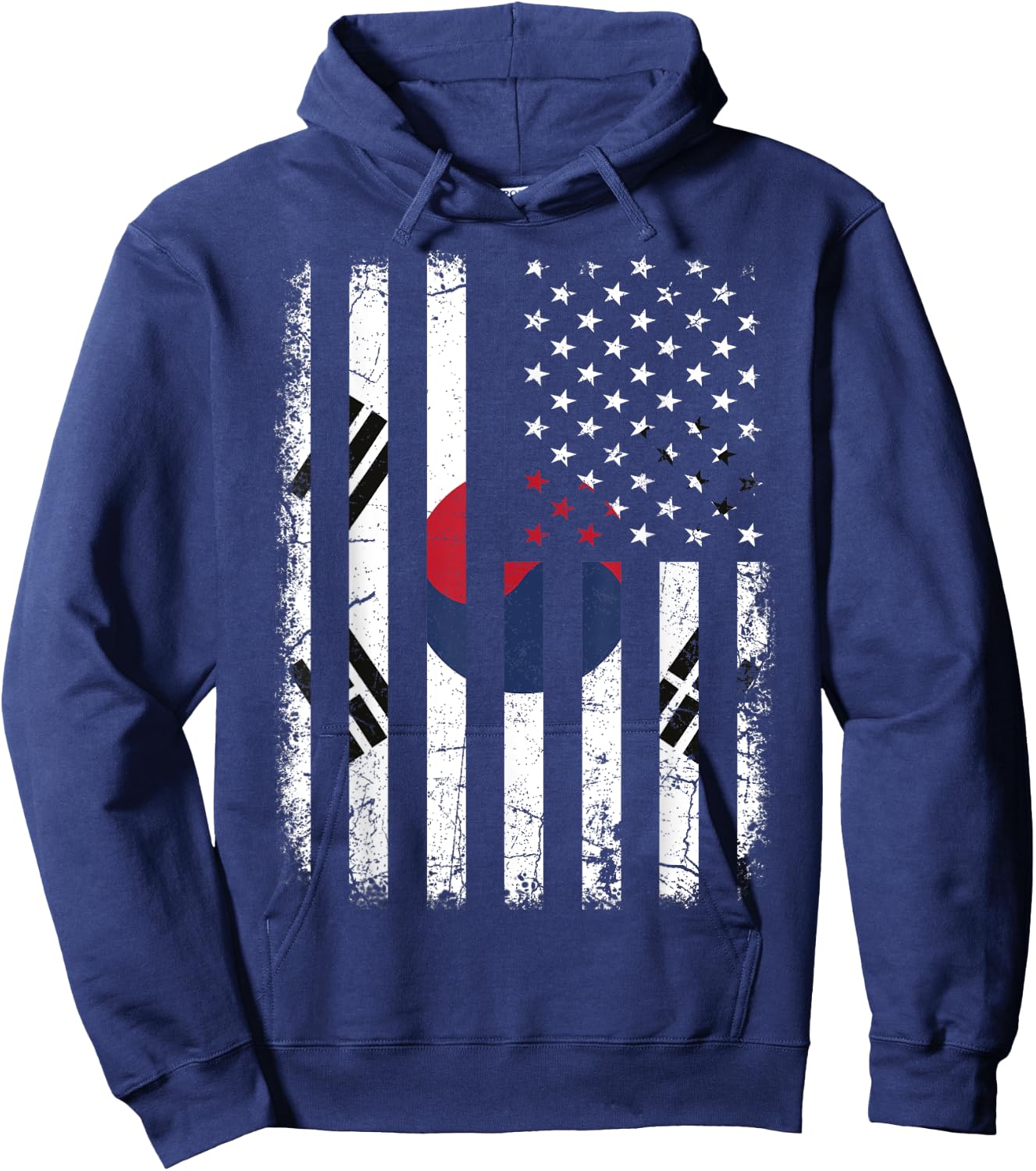 South Korean American Flag South Korea America Pride Hoodie - Hoodie | Navy